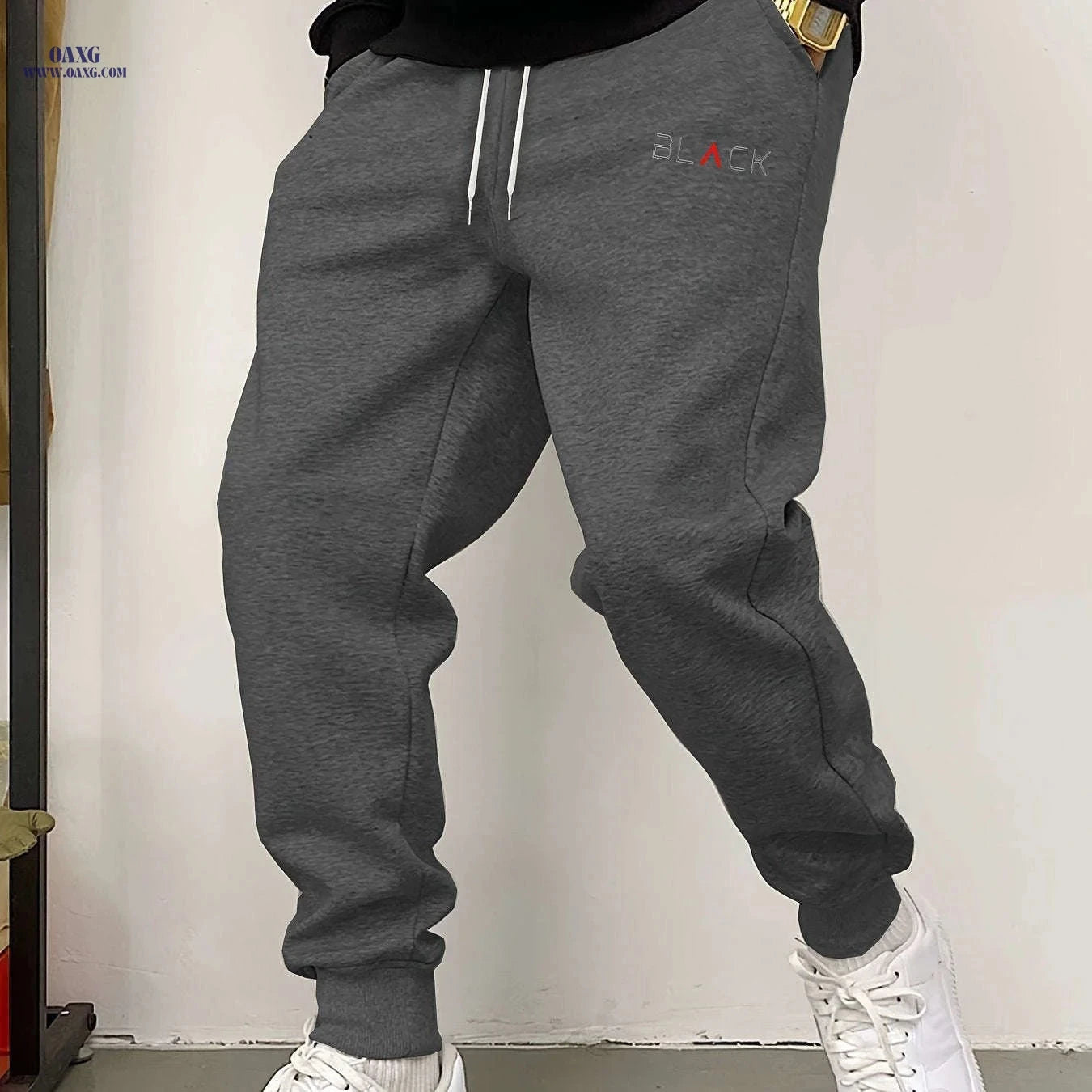 Men's Casual Sweatpants - Comfortable Drawstring Joggers for Winter   OAXG 