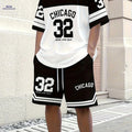 Men's Casual T-Shirt and Shorts Set - Breathable Crew Neck Style   OAXG 