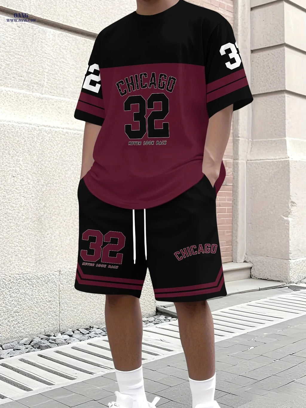 Men's Casual T-Shirt and Shorts Set - Breathable Crew Neck Style   OAXG 