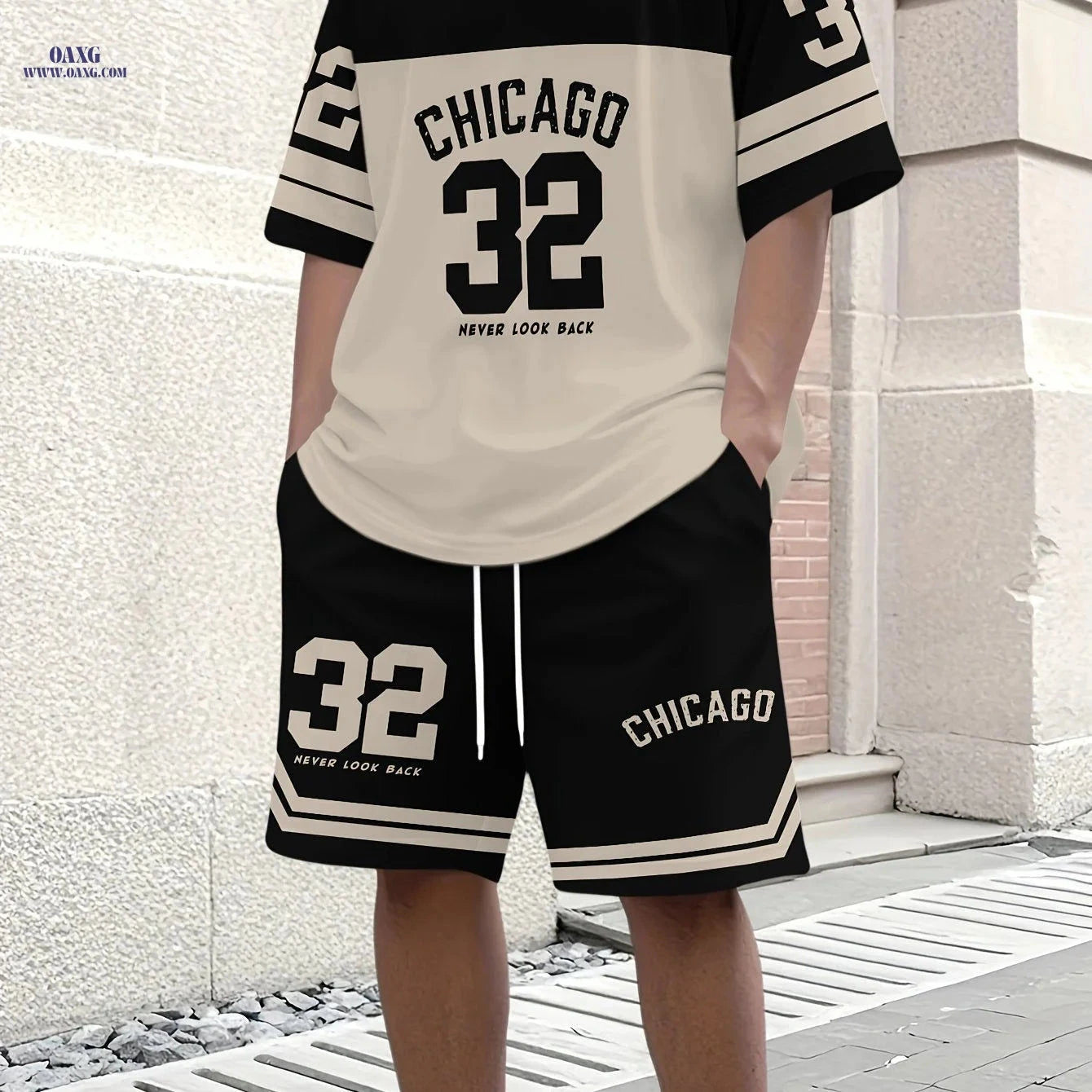 Men's Casual T-Shirt and Shorts Set - Breathable Crew Neck Style   OAXG 