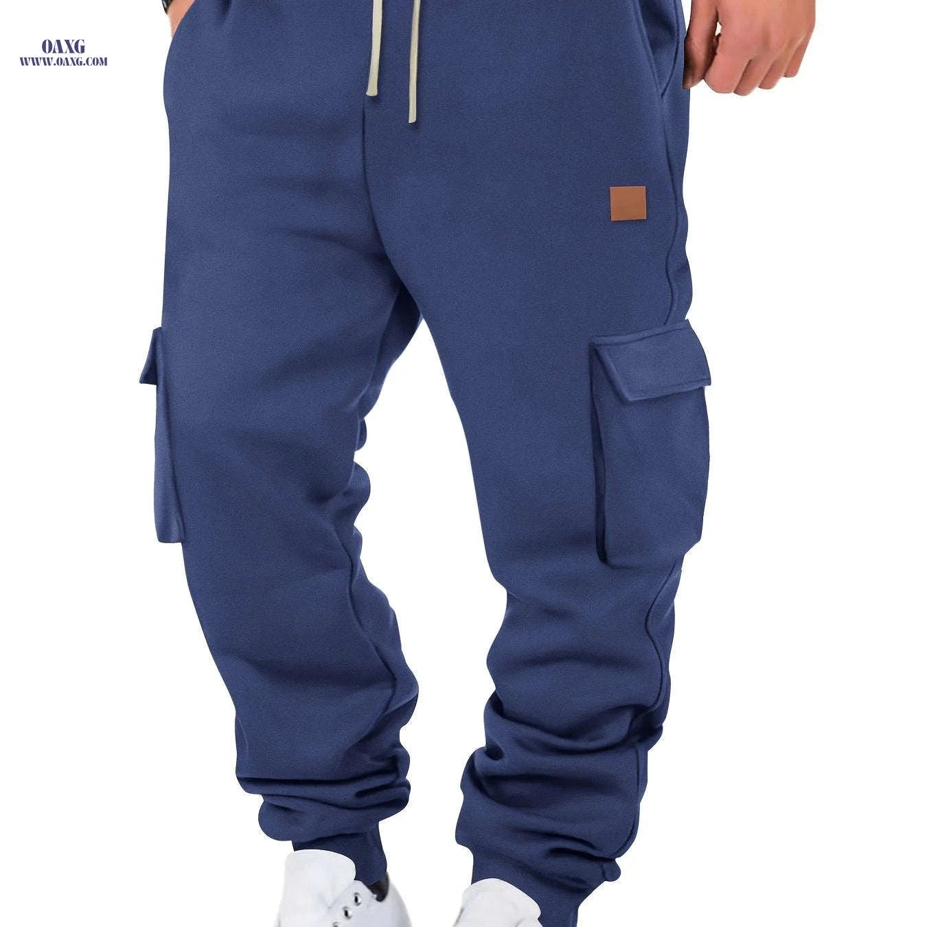 Men's Casual Thickened Warm Work Pants - Stylish Outdoor Sweatpants   OAXG 