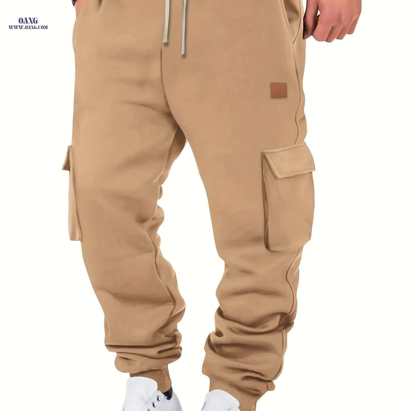 Men's Casual Thickened Warm Work Pants - Stylish Outdoor Sweatpants   OAXG 