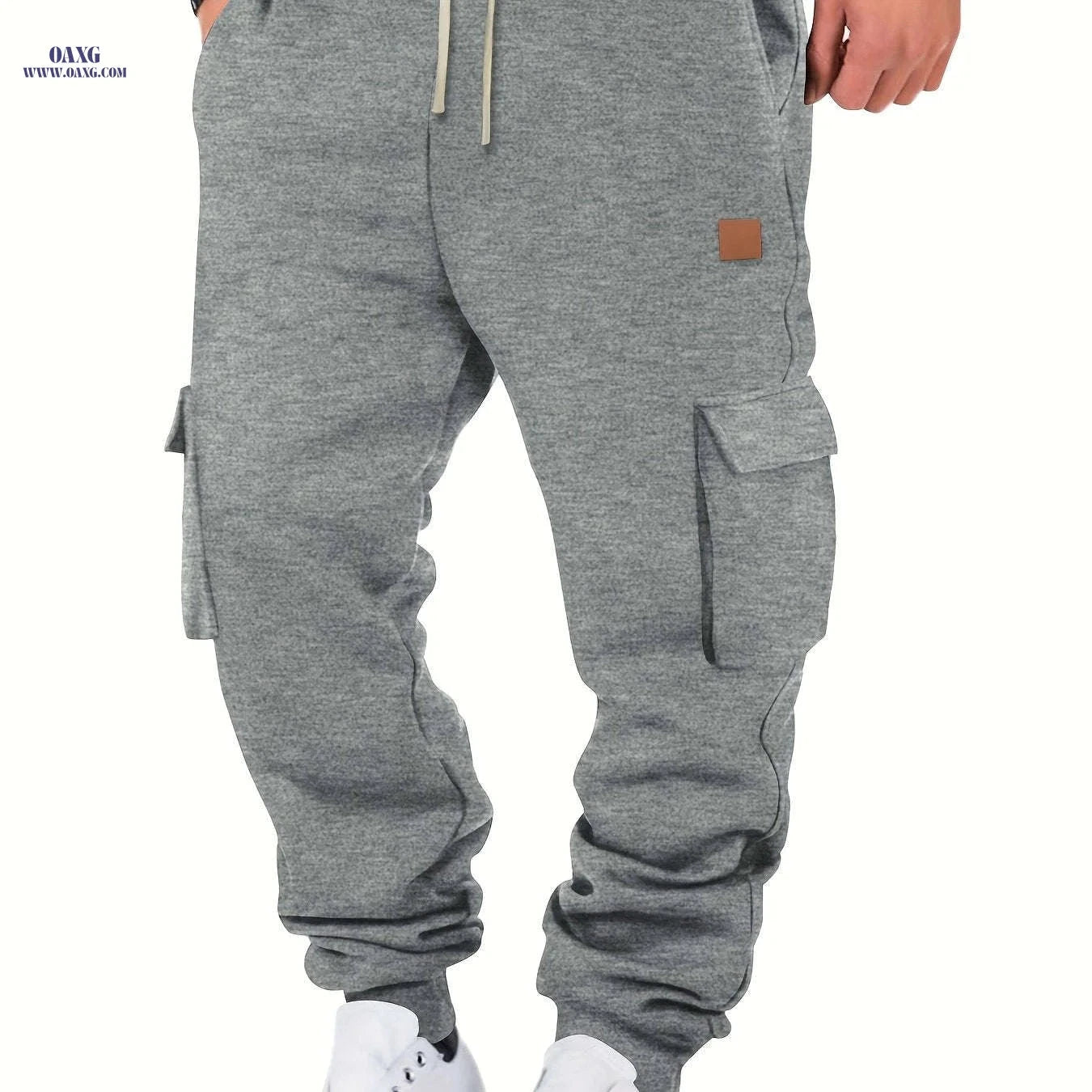 Men's Casual Thickened Warm Work Pants - Stylish Outdoor Sweatpants   OAXG 