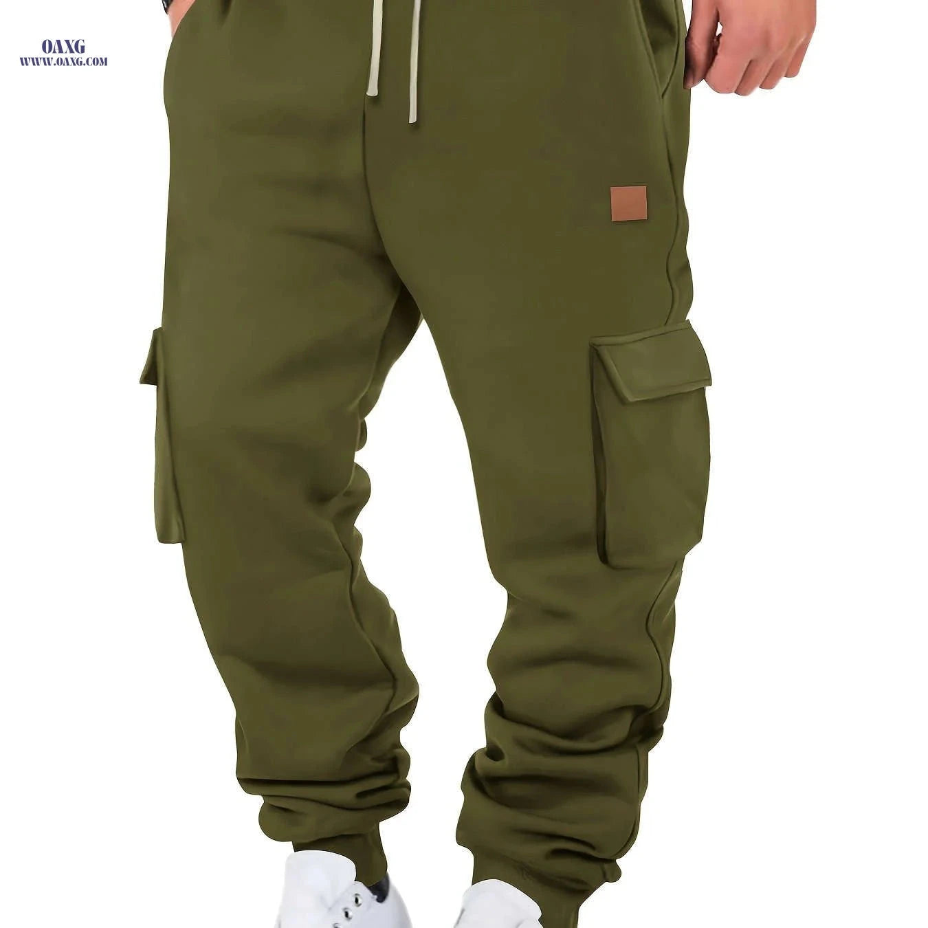 Men's Casual Thickened Warm Work Pants - Stylish Outdoor Sweatpants   OAXG 