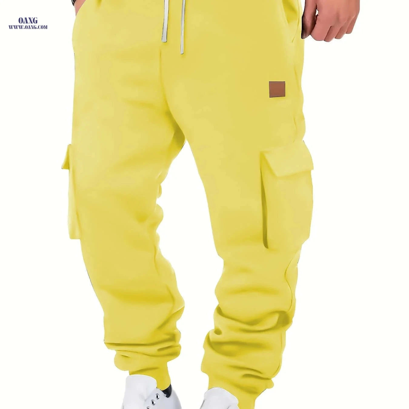 Men's Casual Thickened Warm Work Pants - Stylish Outdoor Sweatpants   OAXG Khaki / FR S