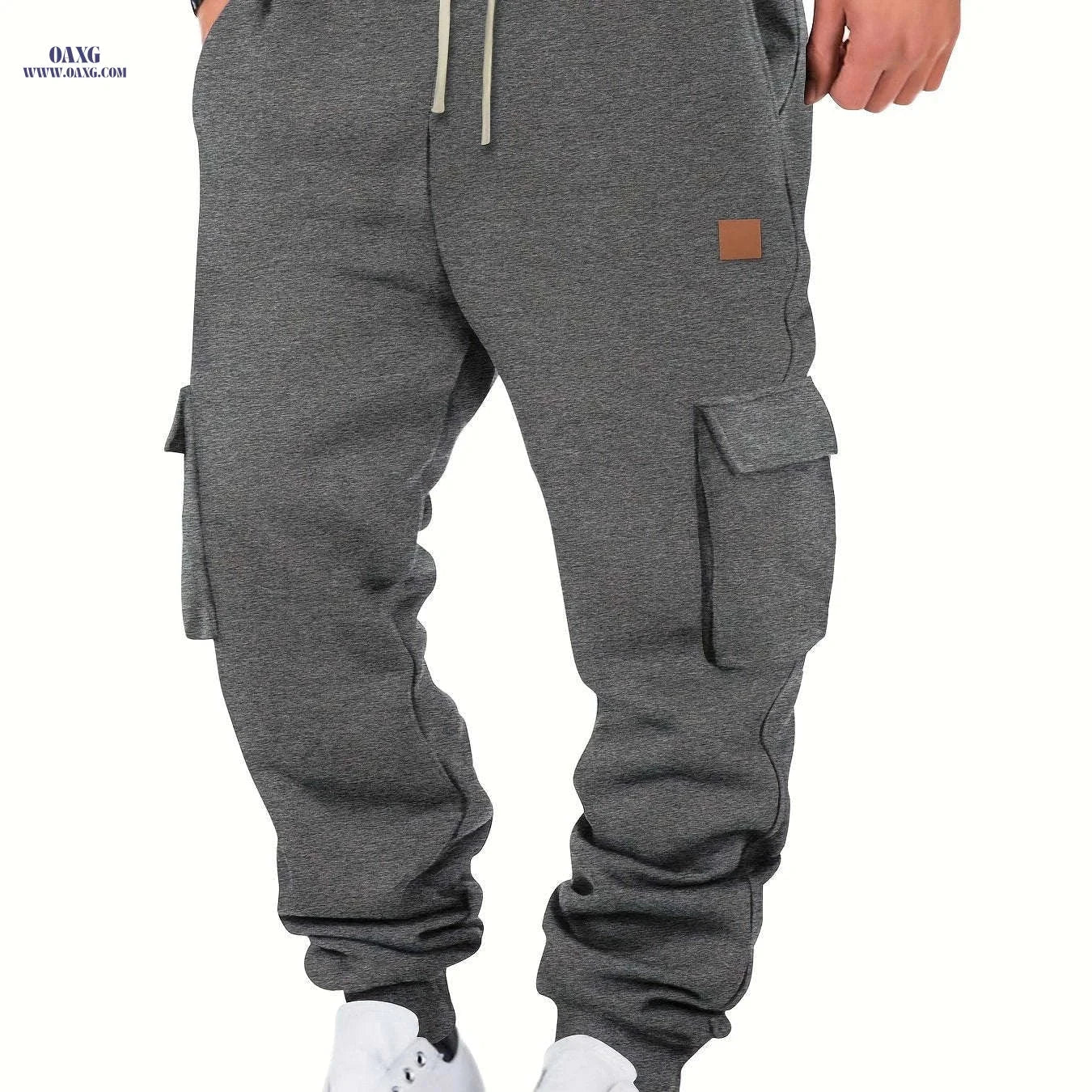 Men's Casual Thickened Warm Work Pants - Stylish Outdoor Sweatpants   OAXG 