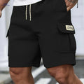 Men's Casual Waffle Knit Shorts - Lightweight, Breathable, Mid-Rise   OAXG Black / S