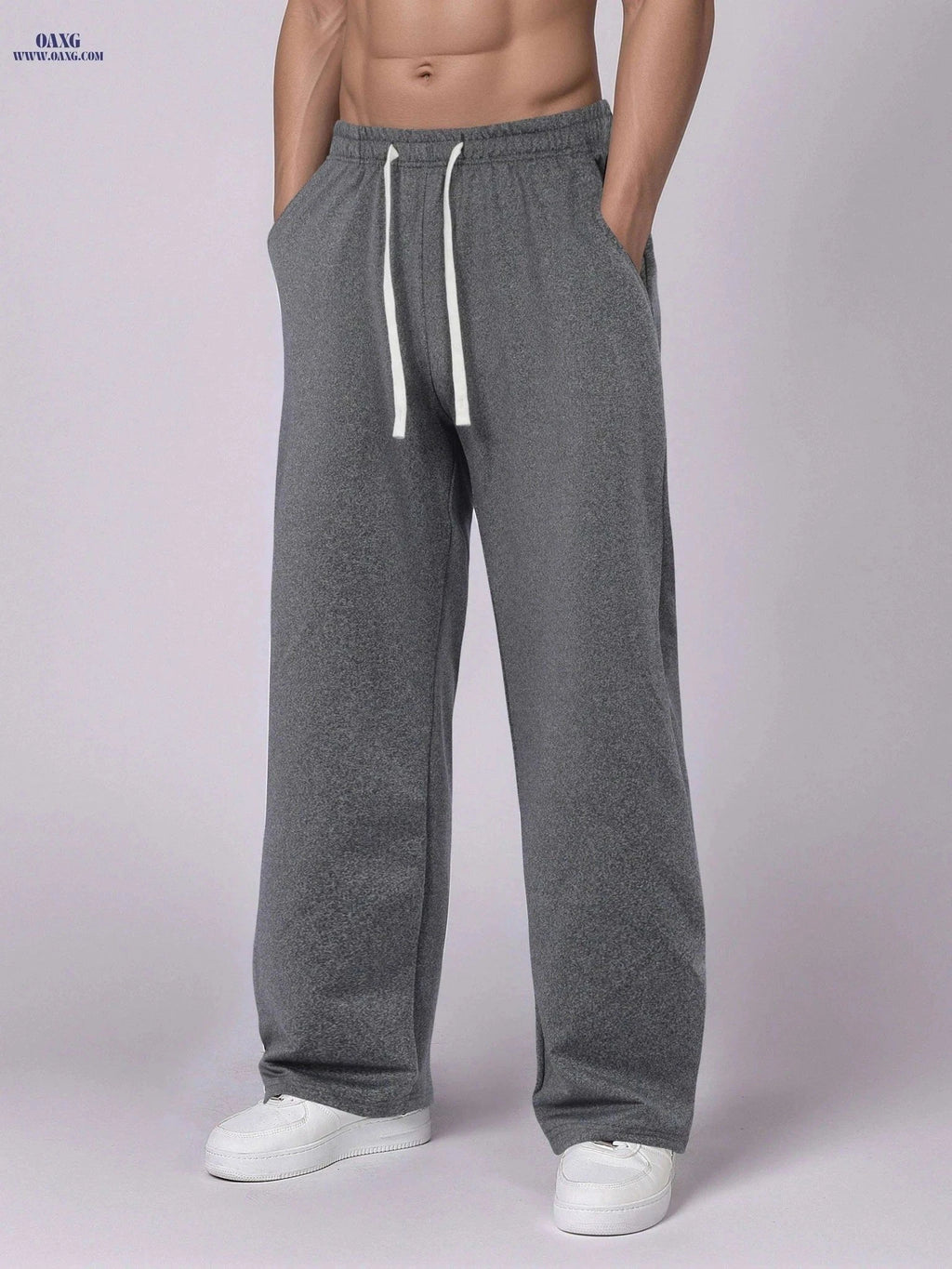 Men's Casual Wide-Leg Outdoor Pants - Machine Washable for Hiking   OAXG Light Grey / FR S