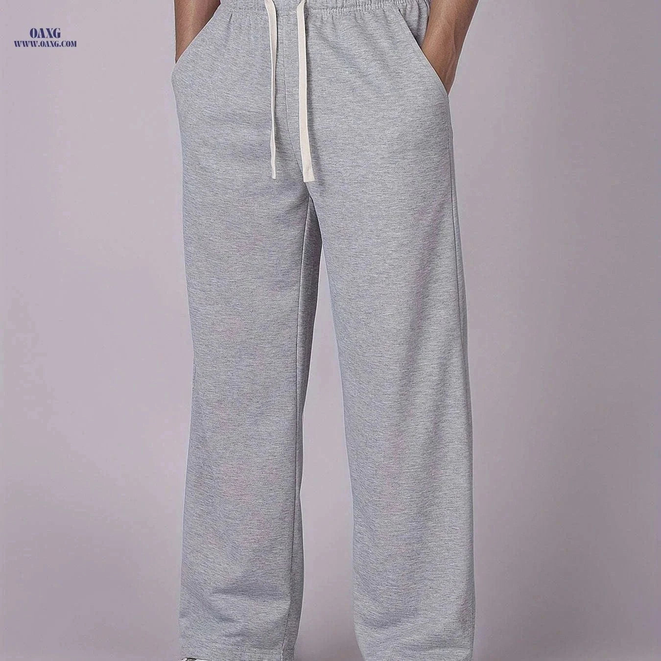 Men's Casual Wide-Leg Outdoor Pants - Machine Washable for Hiking   OAXG Light Grey / FR S