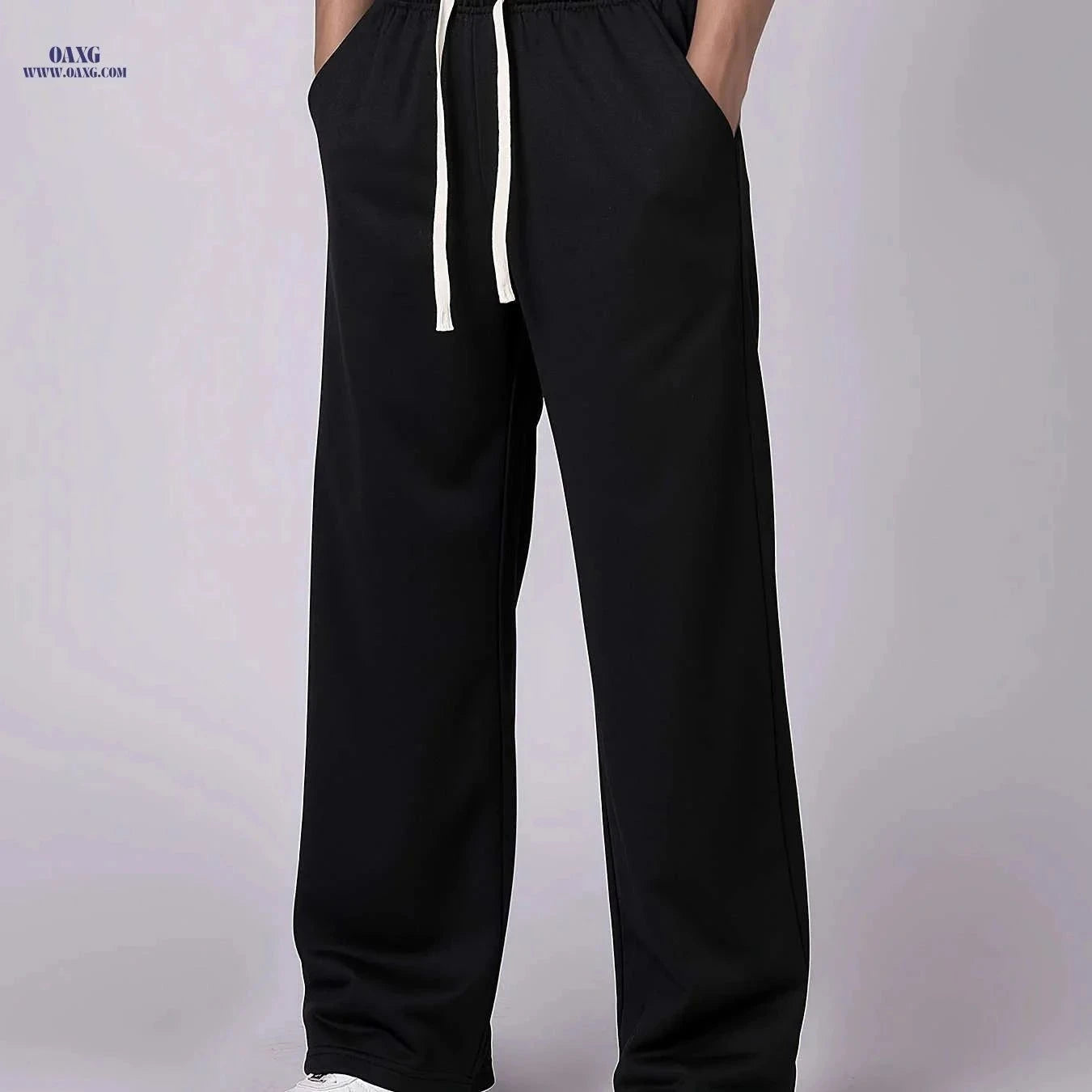 Men's Casual Wide-Leg Outdoor Pants - Machine Washable for Hiking   OAXG Light Grey / FR S