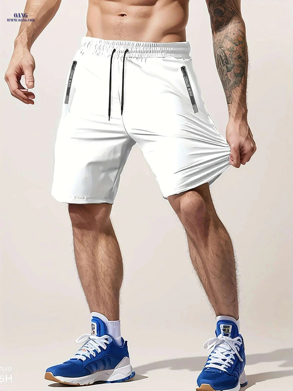Men’s Casual Workout Shorts - Lightweight with Zipper Pocket   OAXG Black / FR S