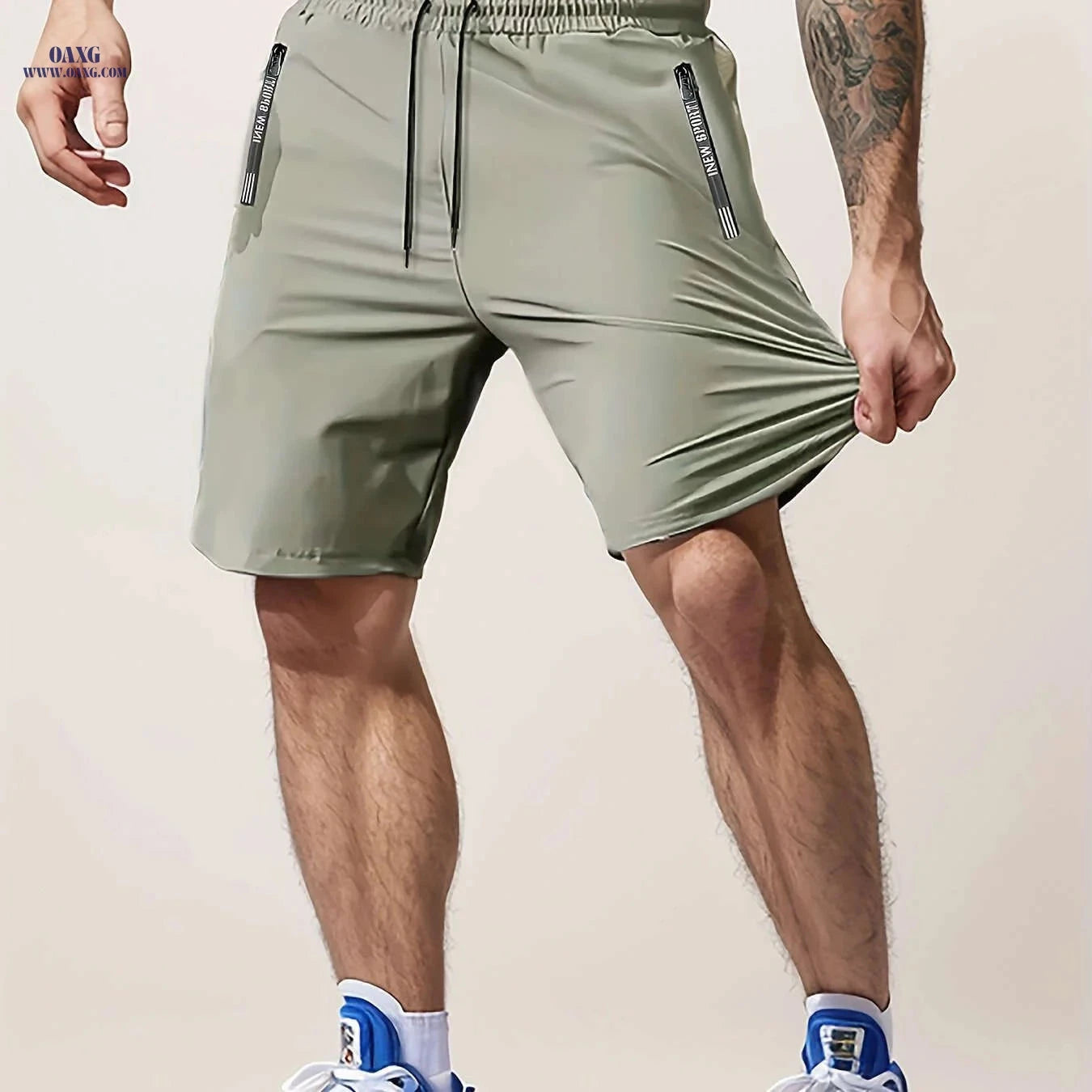 Men’s Casual Workout Shorts - Lightweight with Zipper Pocket   OAXG Black / FR S