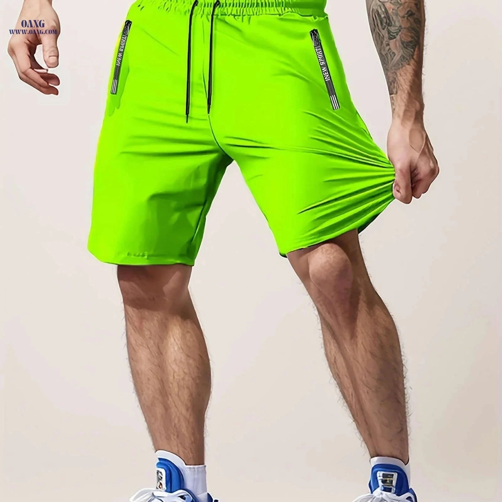 Men’s Casual Workout Shorts - Lightweight with Zipper Pocket   OAXG Black / FR S