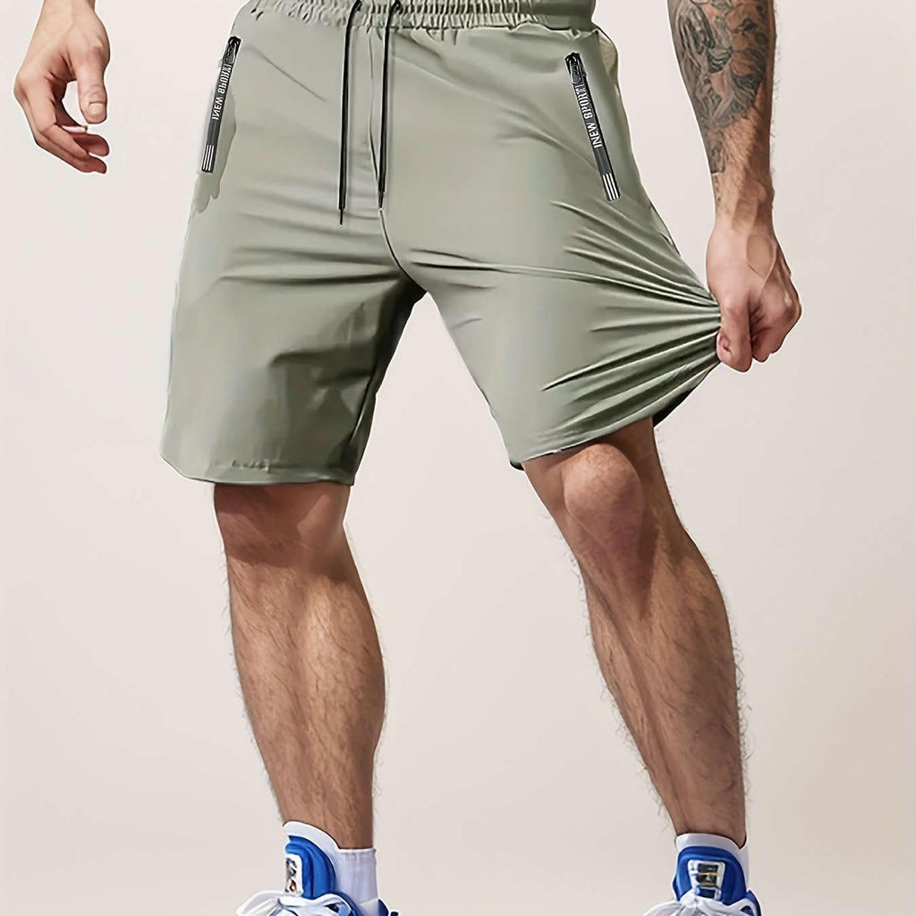 Men’s Casual Workout Shorts - Lightweight with Zipper Pocket   OAXG 
