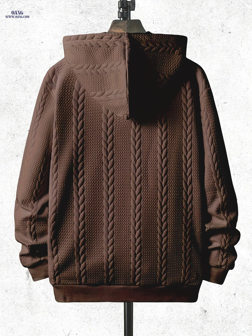 Men's Casual Zipper Hoodie - Long Sleeve Knit Cardigan for Fall   OAXG 