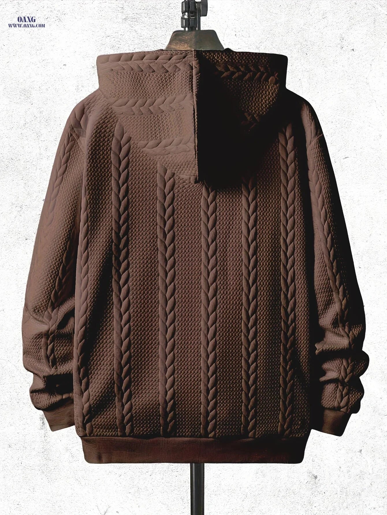 Men's Casual Zipper Hoodie - Long Sleeve Knit Cardigan for Fall   OAXG 