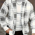 Men's Checkered Coat - Stylish Lightweight Jacket for Fall & Winter   OAXG White / FR M