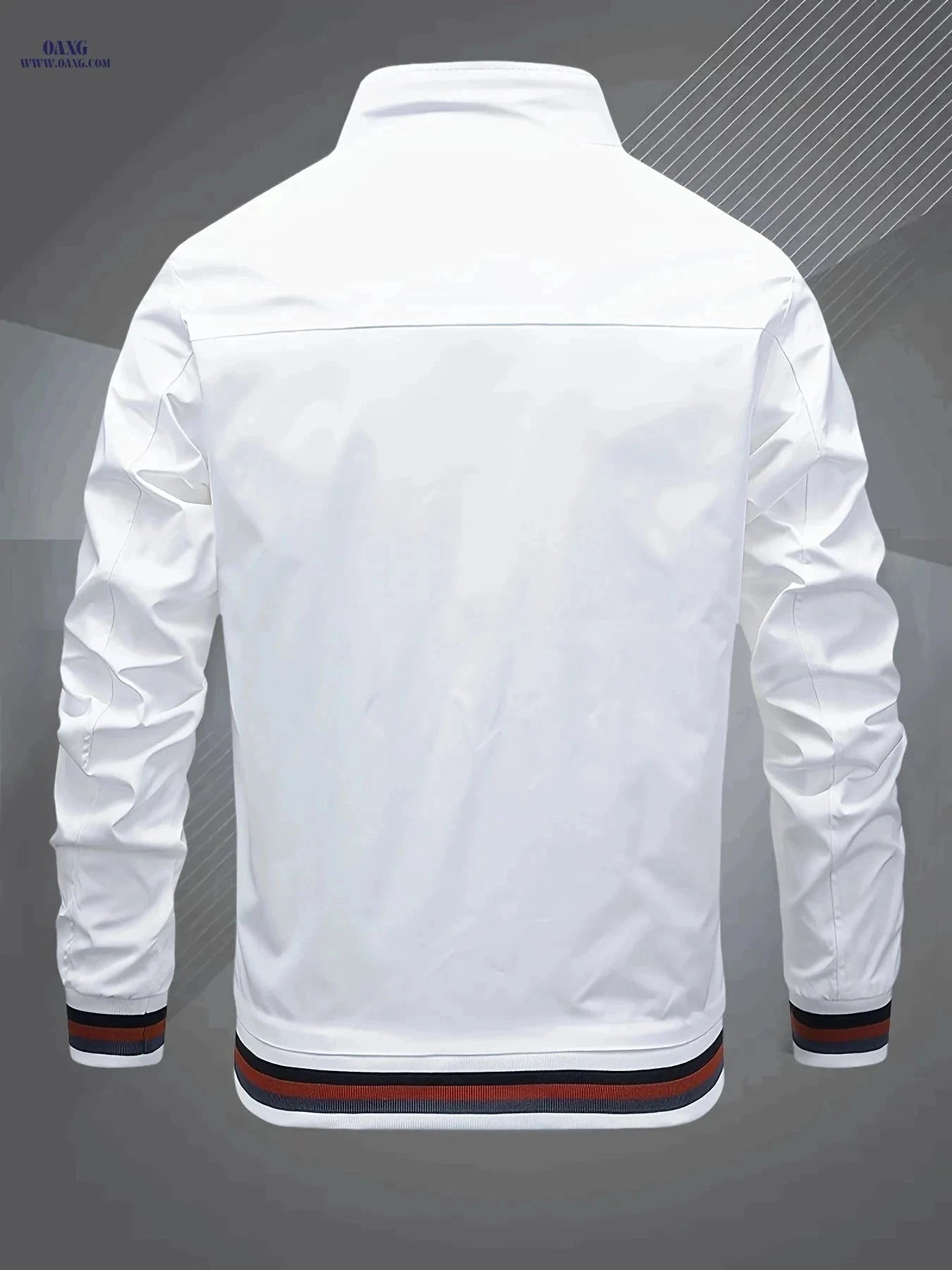 Men's Classic Baseball Collar Bomber Jacket - Stylish Spring Fall Wear   OAXG Black / FR S