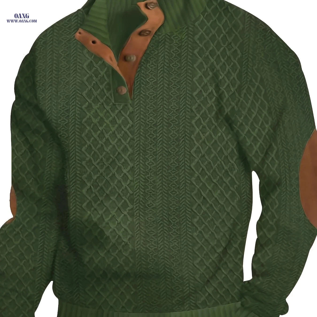 Men's Classic Cable-Knit Sweater - Stand Collar Long Sleeve Pullover   OAXG Black / FR S
