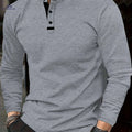 Men's Classic Fall Polo Shirt - Comfortable Round Neck Style   OAXG 