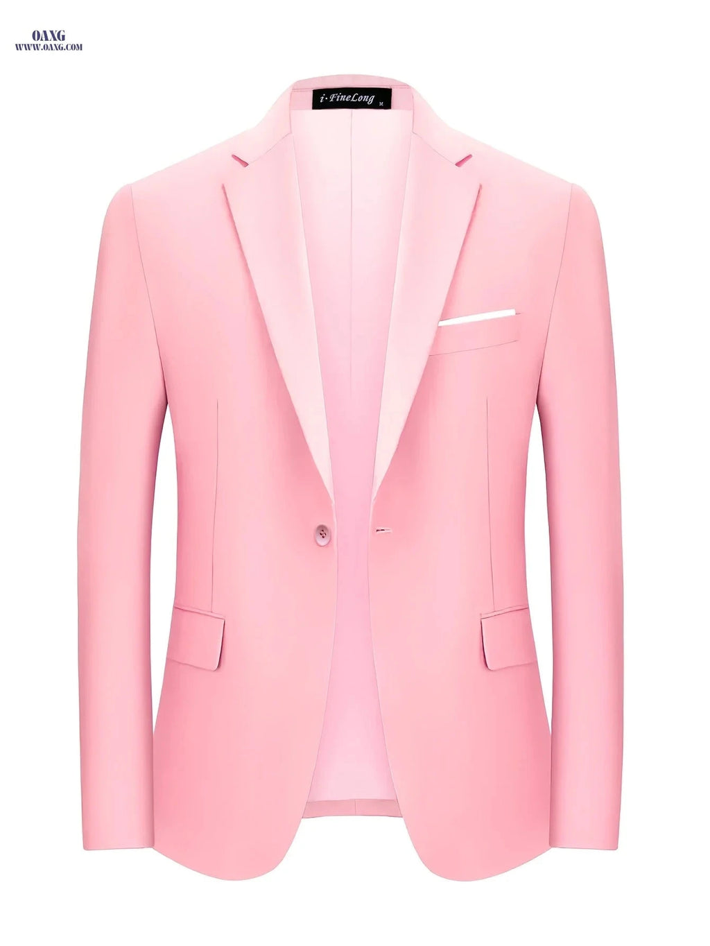 Men's Classic Fit Formal Jacket - Solid Color for Weddings & Business   OAXG 
