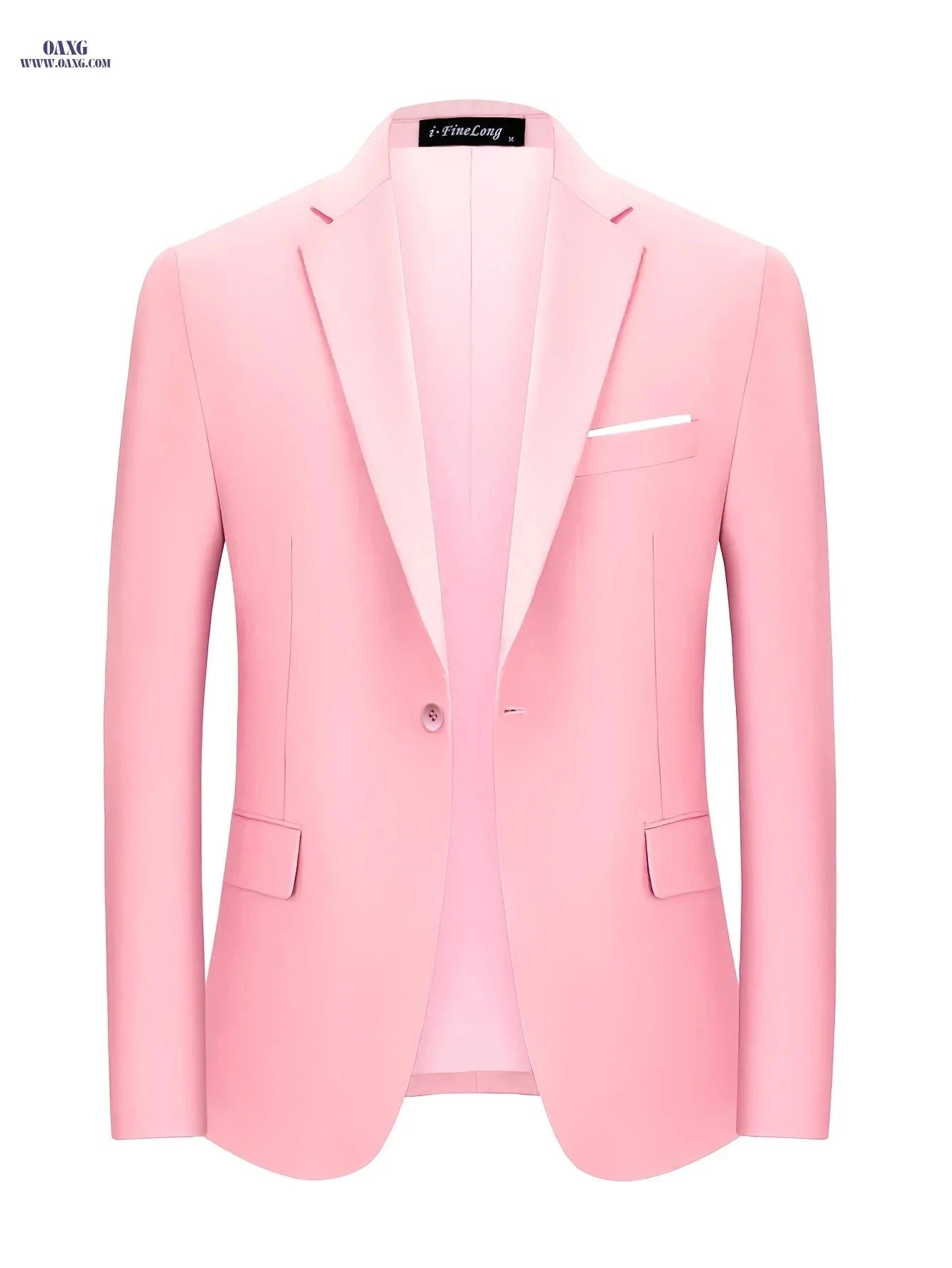 Men's Classic Fit Formal Jacket - Solid Color for Weddings & Business   OAXG 