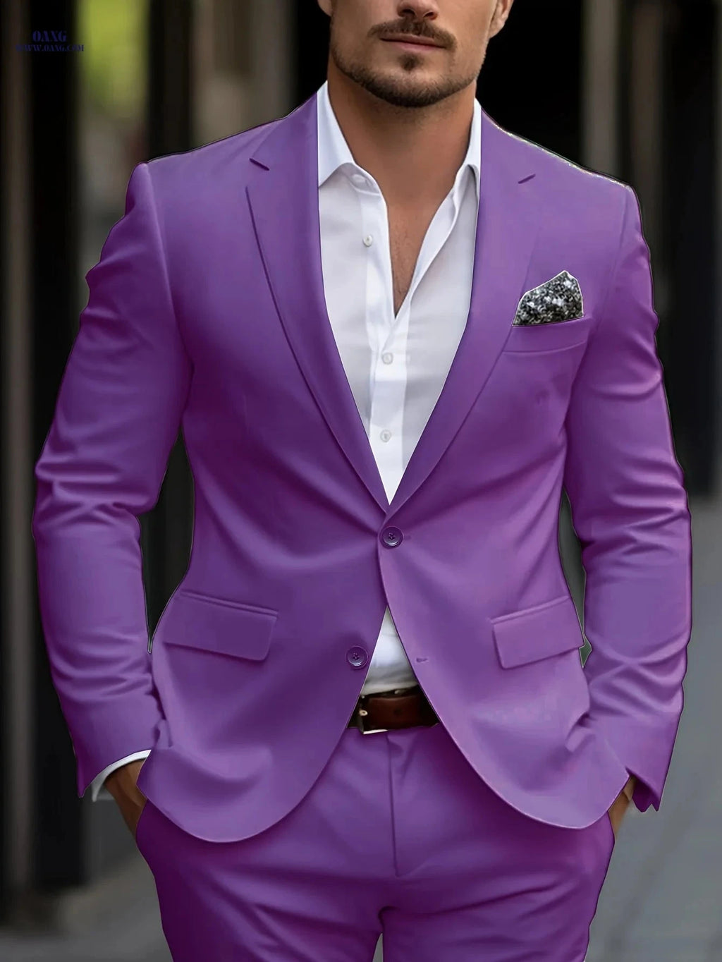 Men's Classic Suit Set - Stylish Jacket and Pants for Formal Events   OAXG 