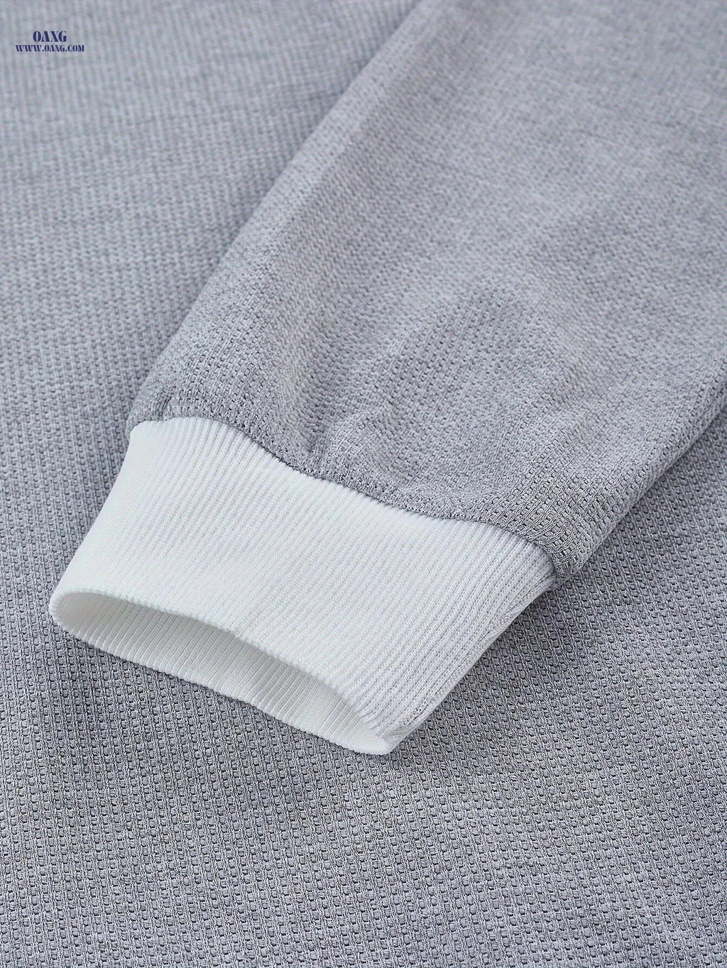 Men's Color-Block Ribbed Hooded Sweatshirt - Cozy Fall/Winter Casual Wear   OAXG 