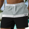 Men's Color-Blocked Drawstring Shorts - Quick-Dry Casual Style   OAXG Mixed Color / FR S