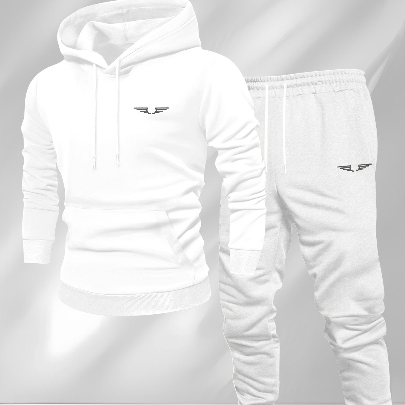 Men's Comfortable Velvet Lined Hoodie Pants Set - Casual Fall Style   OAXG 