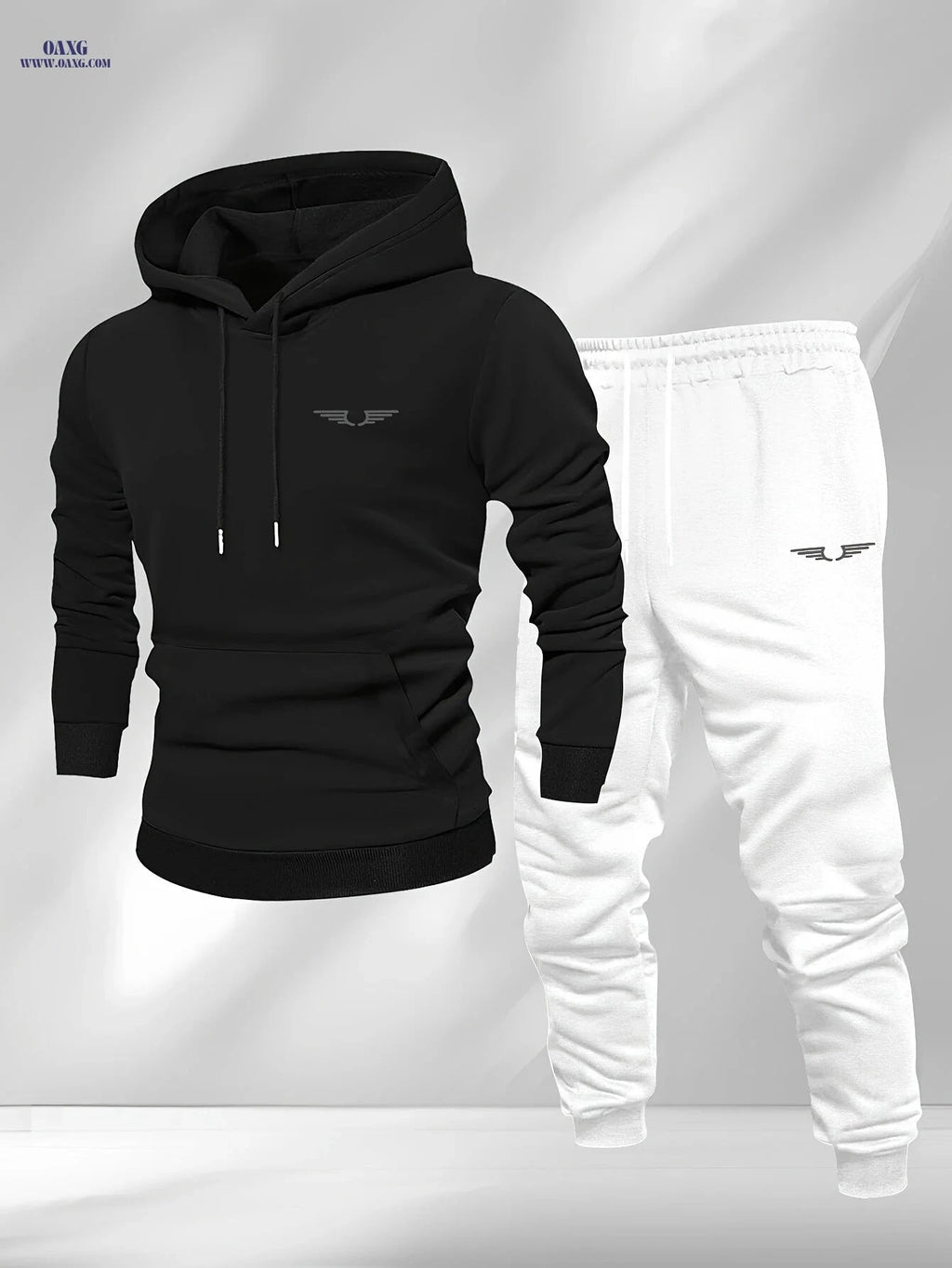 Men's Comfortable Velvet Lined Hoodie Pants Set - Casual Fall Style   OAXG 