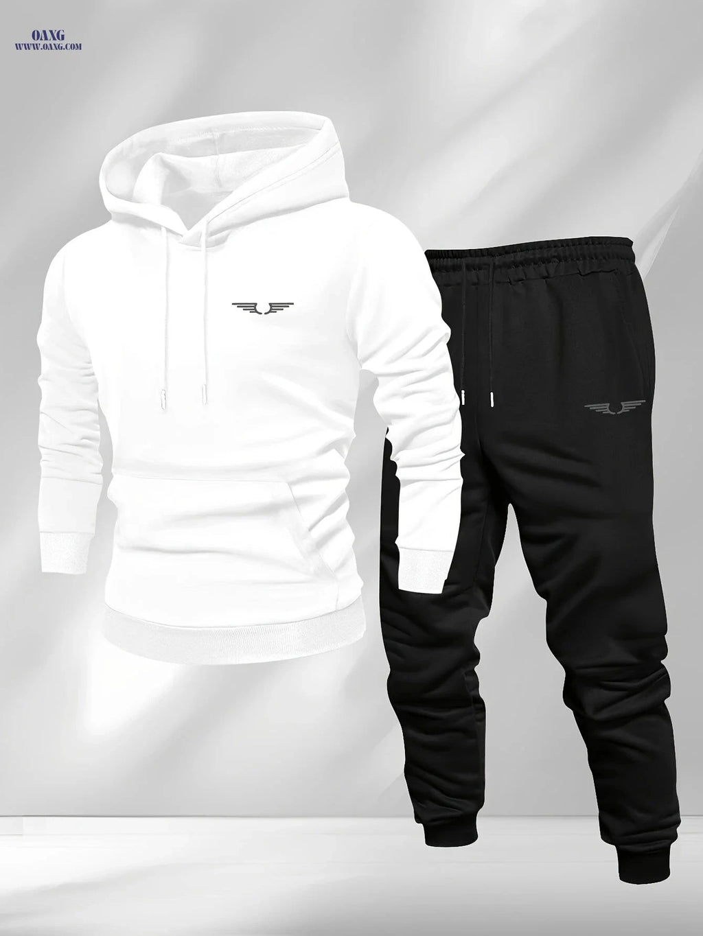 Men's Comfortable Velvet Lined Hoodie Pants Set - Casual Fall Style   OAXG 