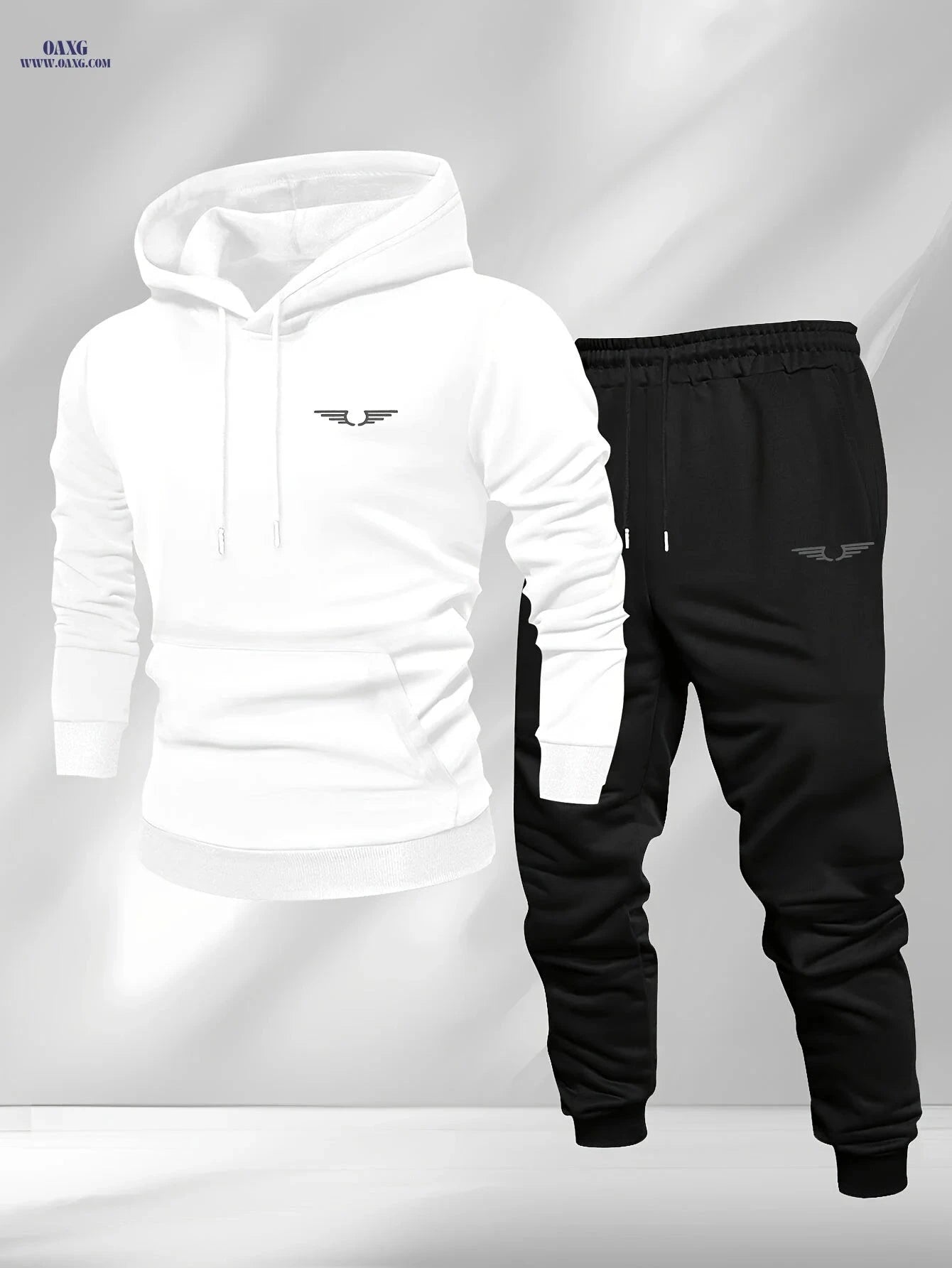 Men's Comfortable Velvet Lined Hoodie Pants Set - Casual Fall Style   OAXG 