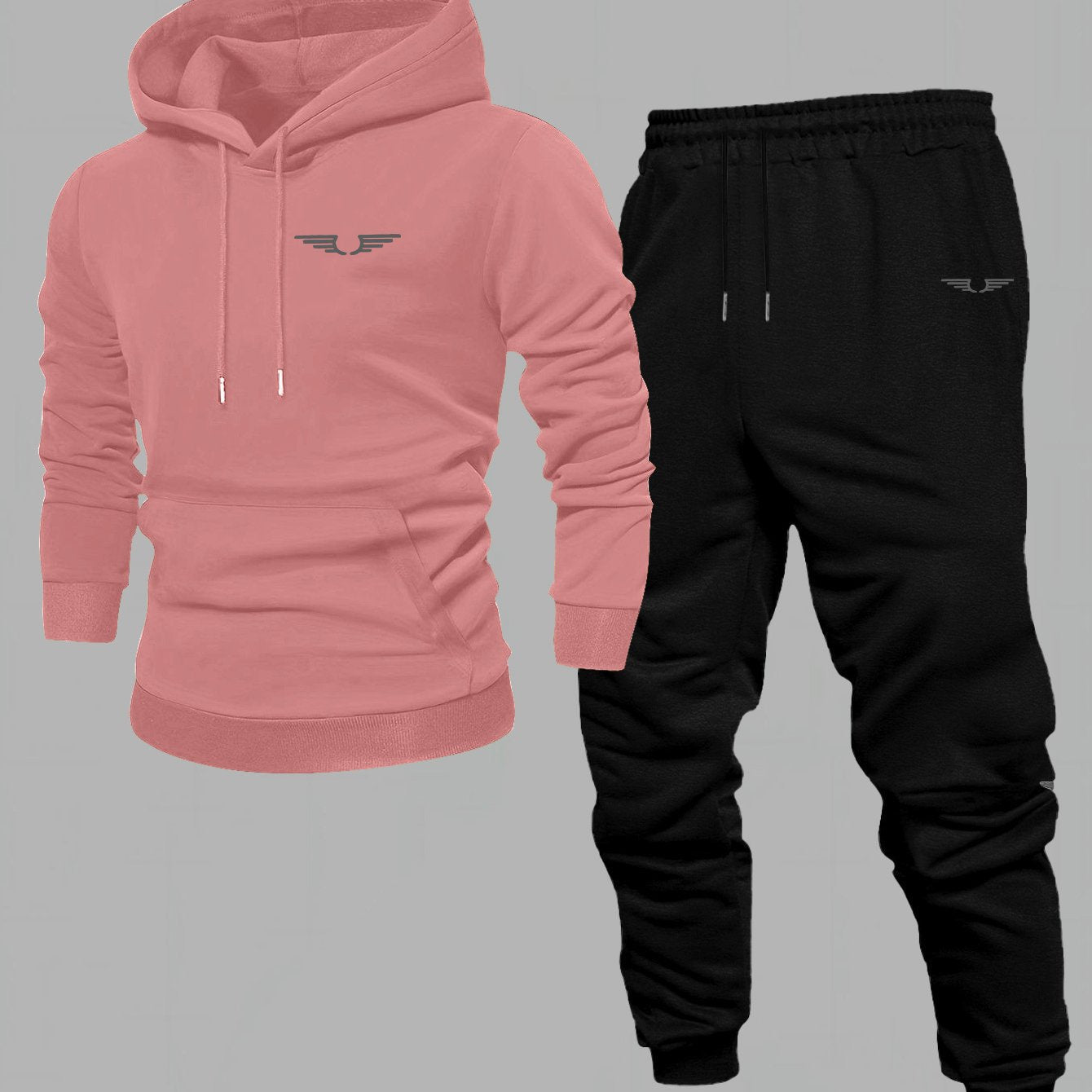 Men's Comfortable Velvet Lined Hoodie Pants Set - Casual Fall Style   OAXG 