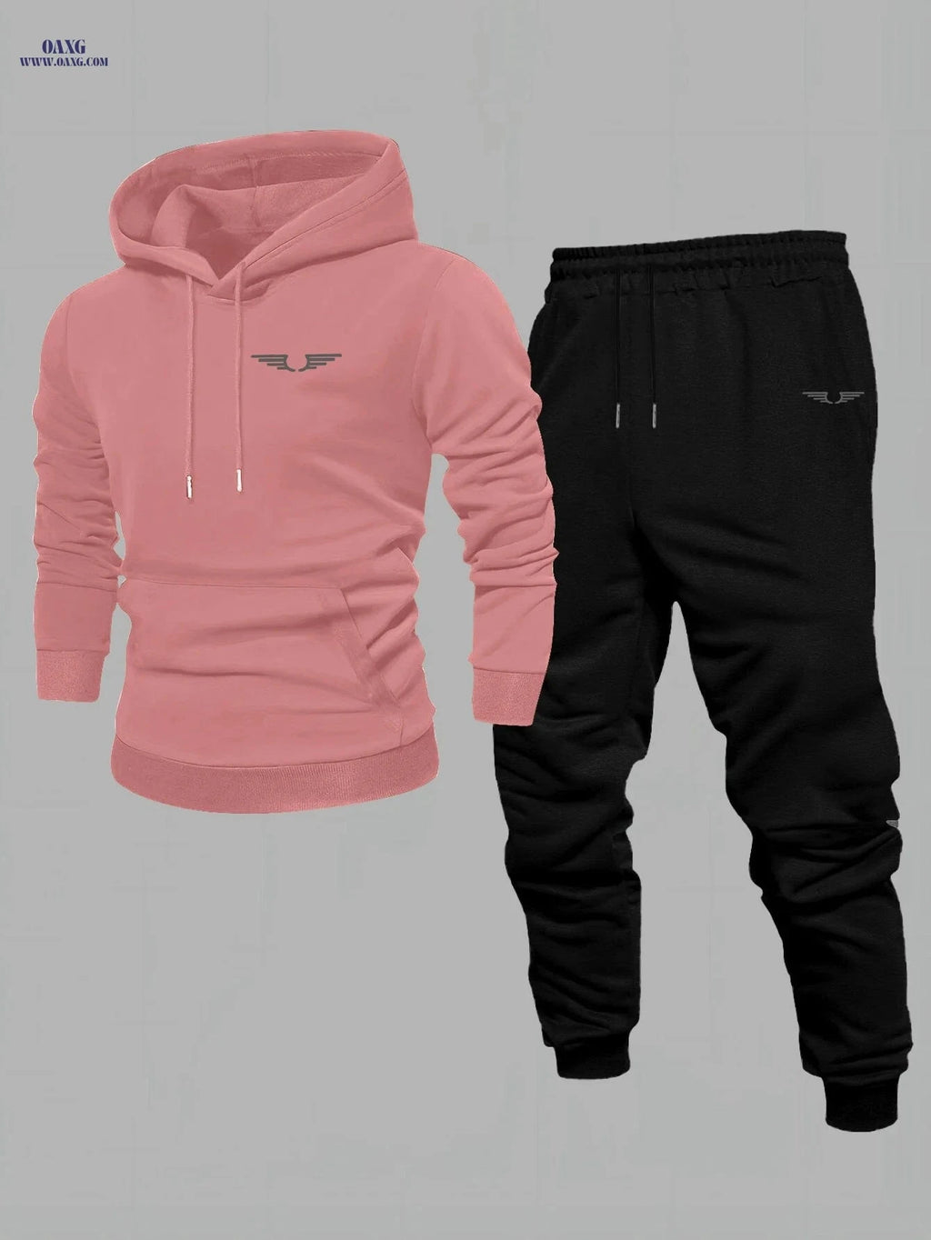 Men's Comfortable Velvet Lined Hoodie Pants Set - Casual Fall Style   OAXG Black / FR S