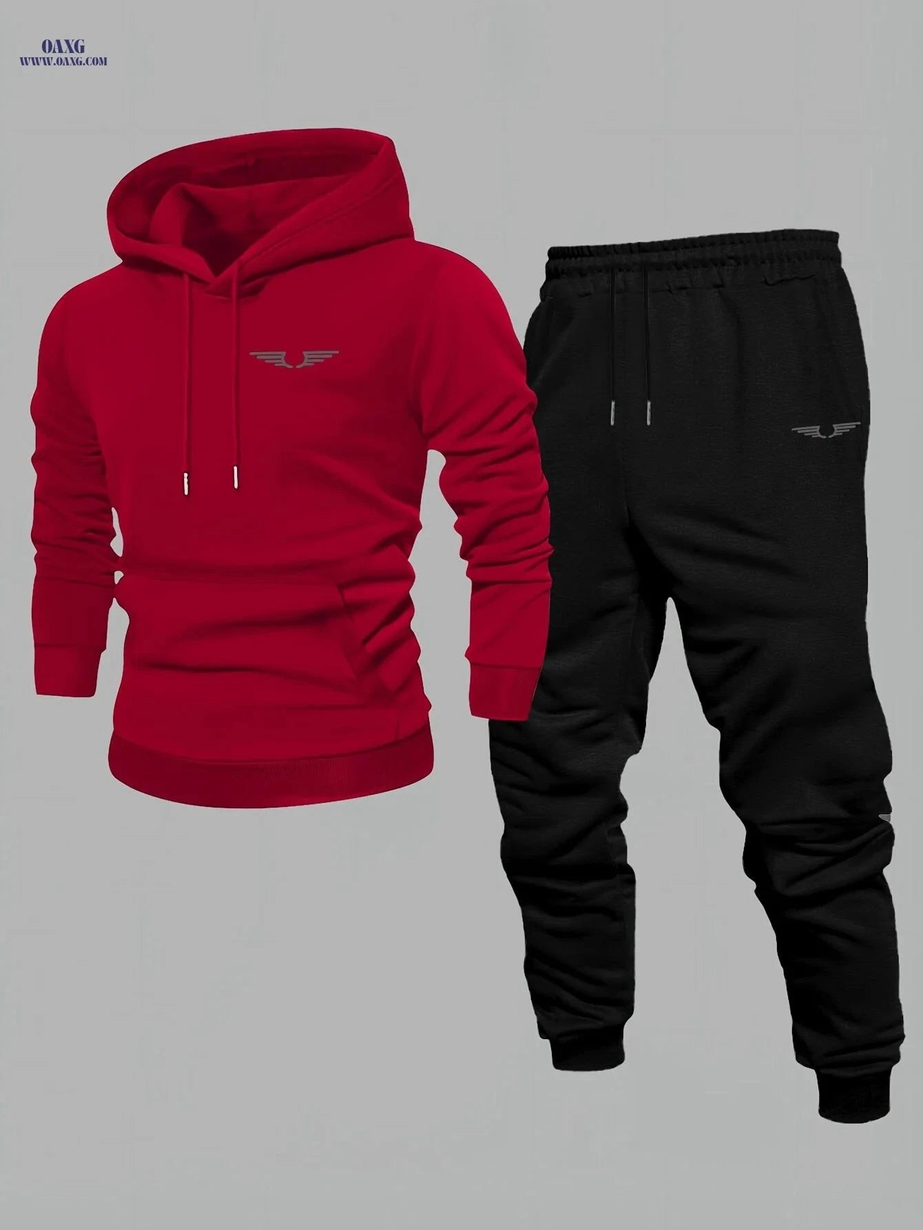 Men's Comfortable Velvet Lined Hoodie Pants Set - Casual Fall Style   OAXG 