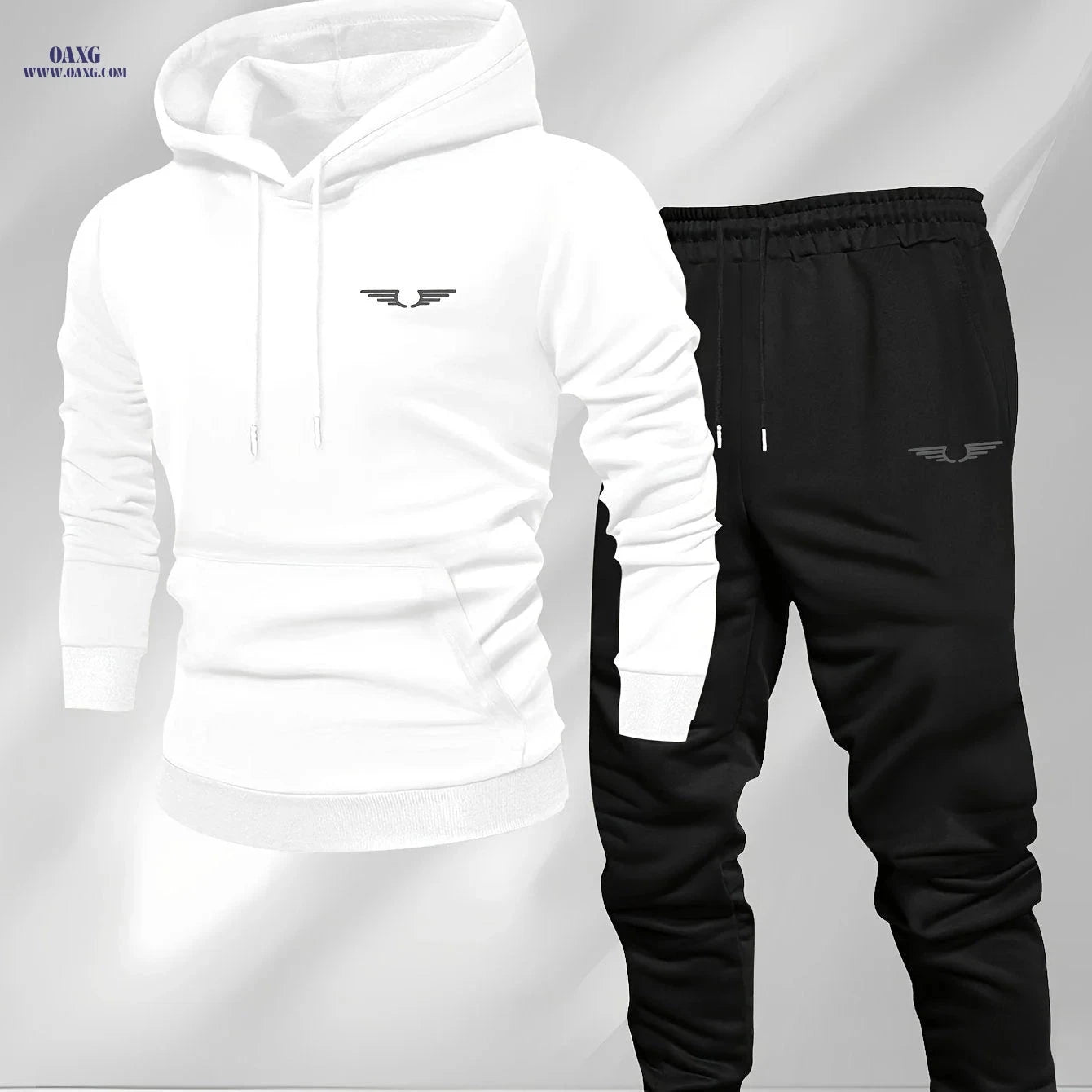 Men's Comfortable Velvet Lined Hoodie Pants Set - Casual Fall Style   OAXG 