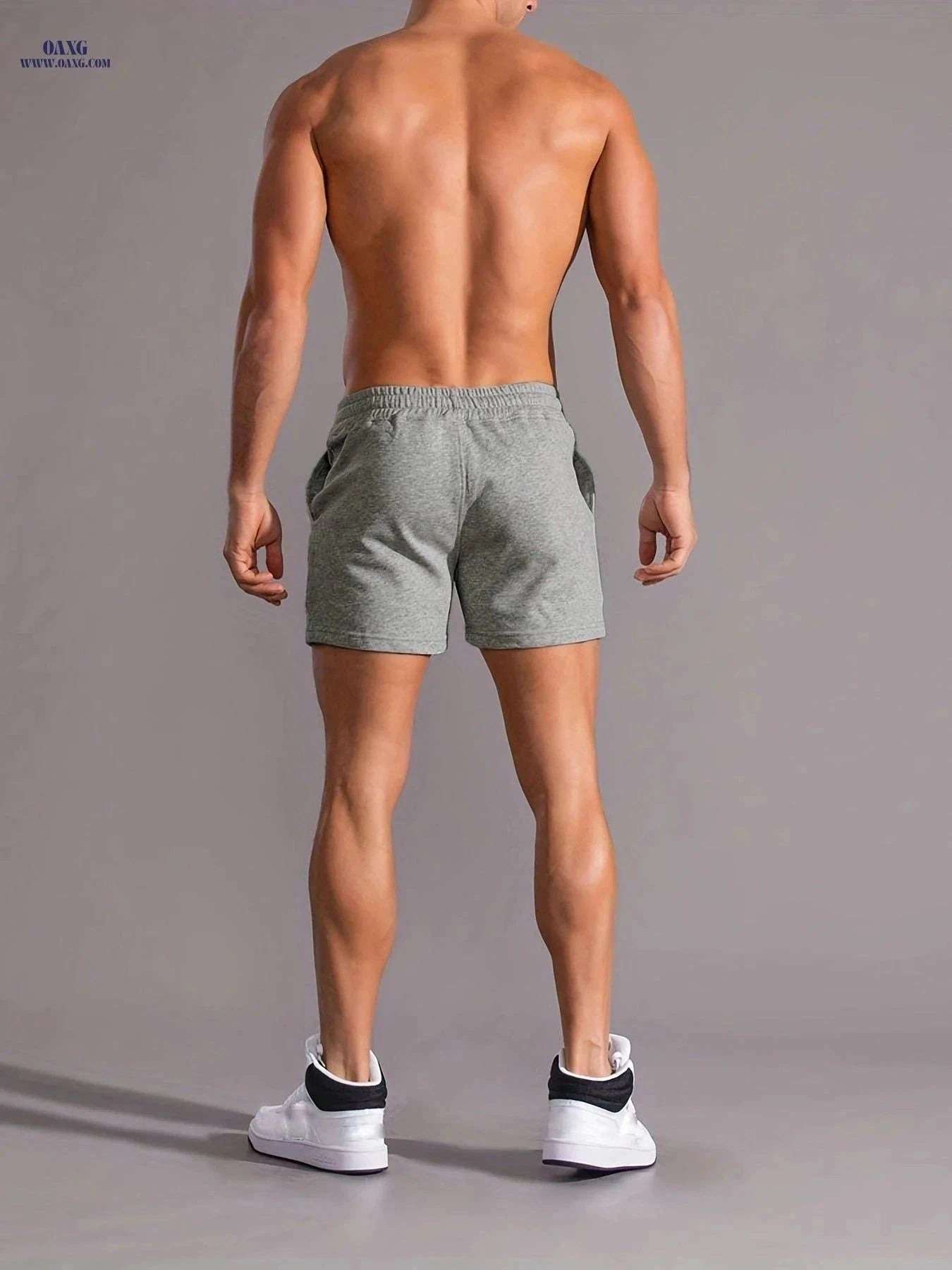 Men's Comfy Smiling Face Pattern Shorts - Drawstring, Slight Stretch   OAXG Black / FR M