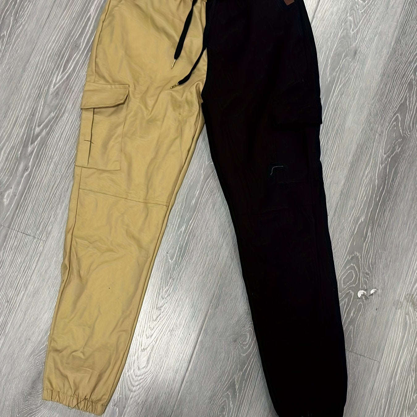 Men's Cotton Slim-Fit Cargo Pants - Breathable, Durable Drawstring Design   OAXG Black / FR S