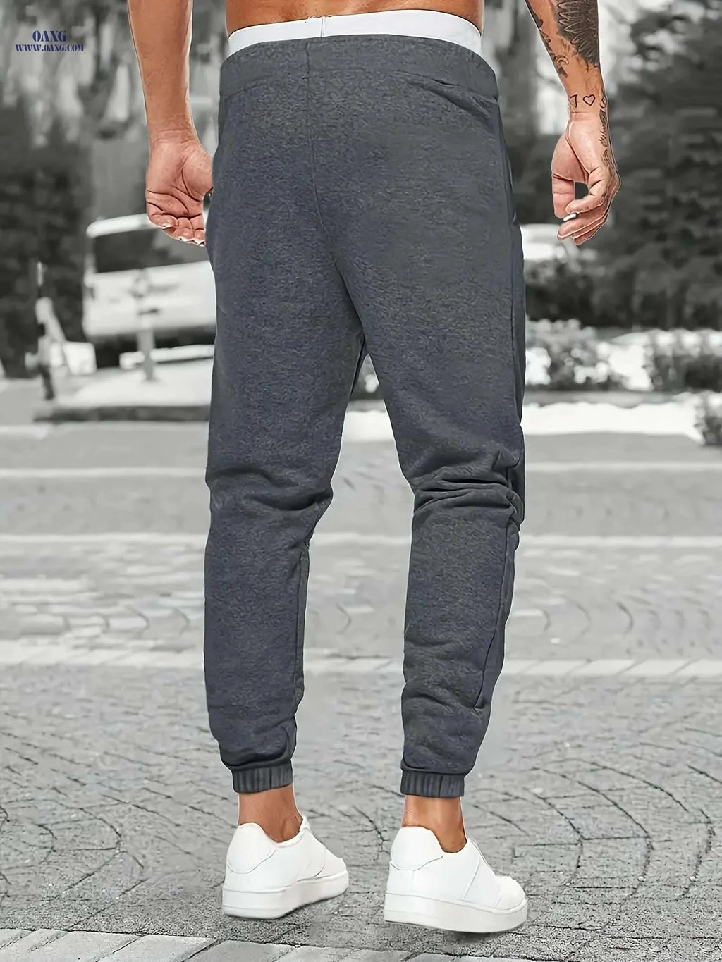 Men's Creepy Face Print Drawstring Joggers - Casual Loose Fit Pant   OAXG 