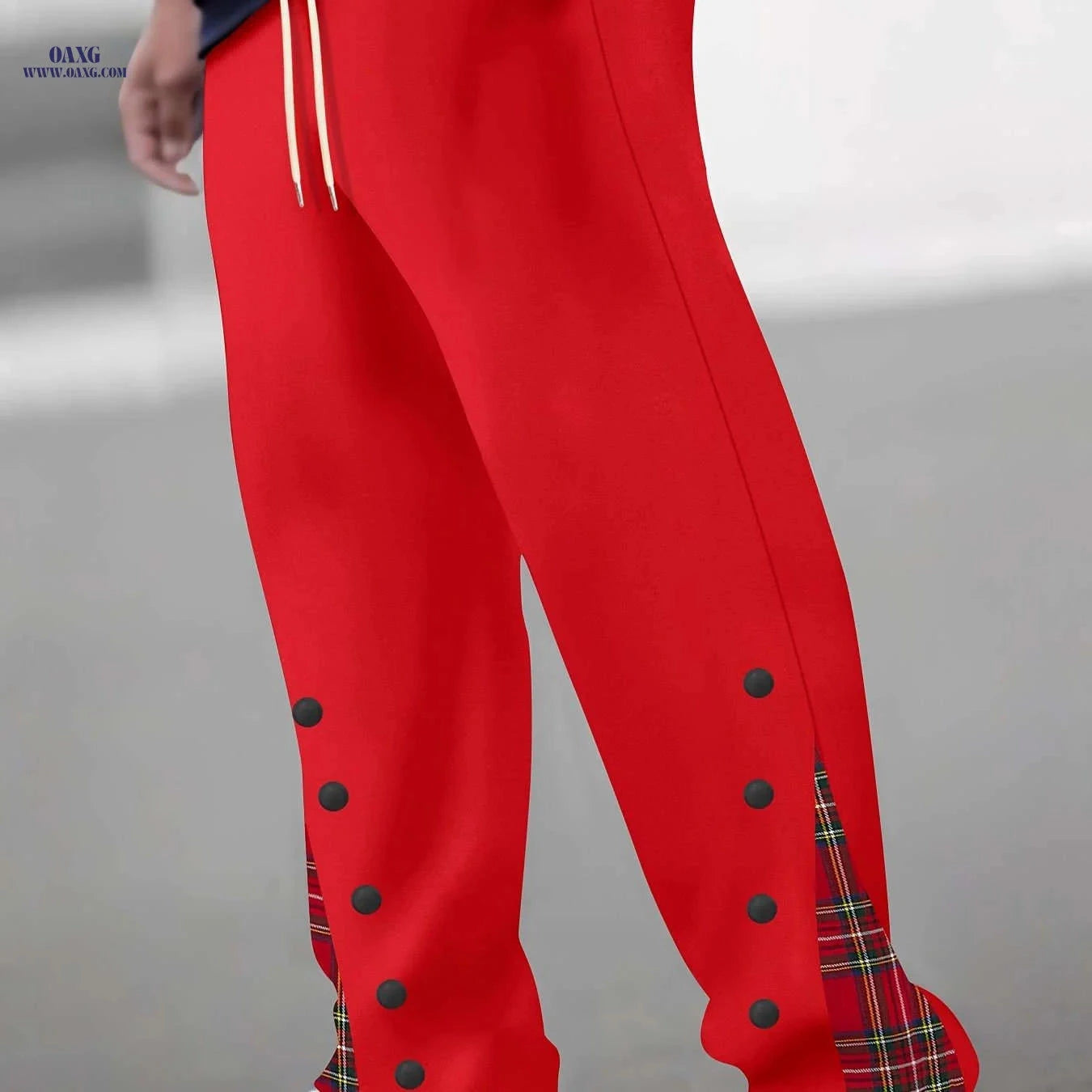Men's Cuffed Trousers - Stylish Casual Pants, Slight Stretch Fit   OAXG 