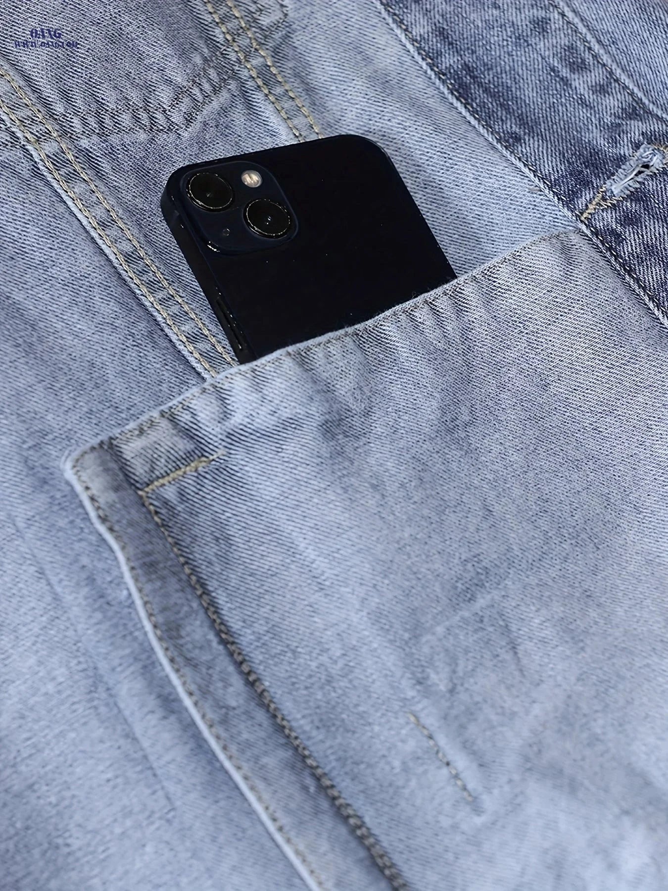 Men's Distressed Denim Jacket - Hooded Cowboy Style, Slim Fit   OAXG 
