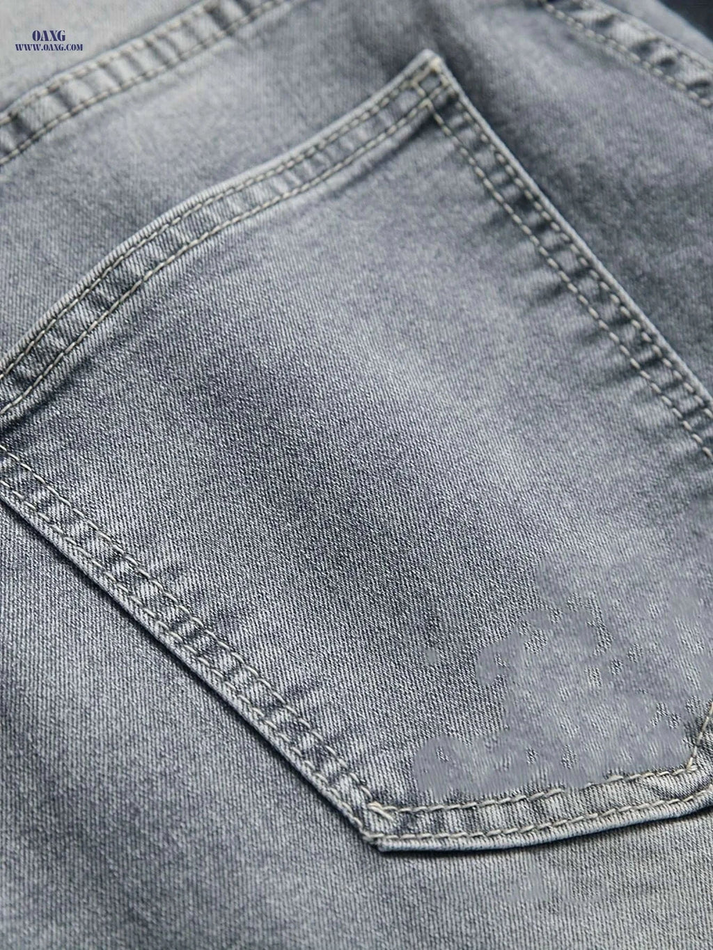 Men's Distressed Skinny Jeans - Comfort-Fit Gray for Casual Style   OAXG grey / XS