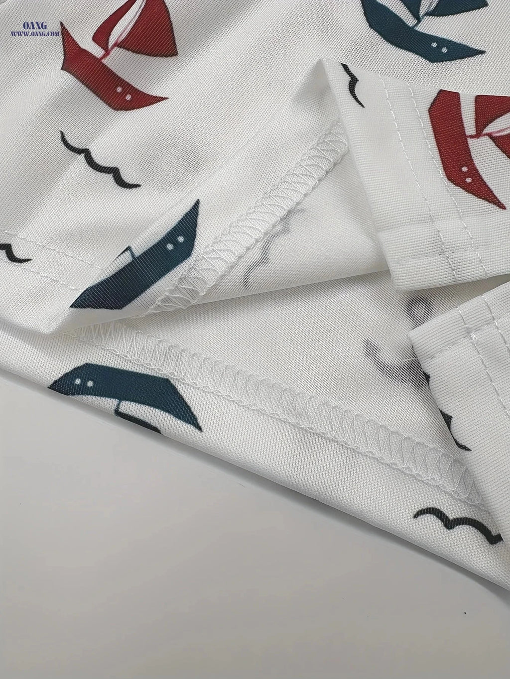 Men's Drawstring Boat Anchor Trunks - Casual Summer Swimwear   OAXG 
