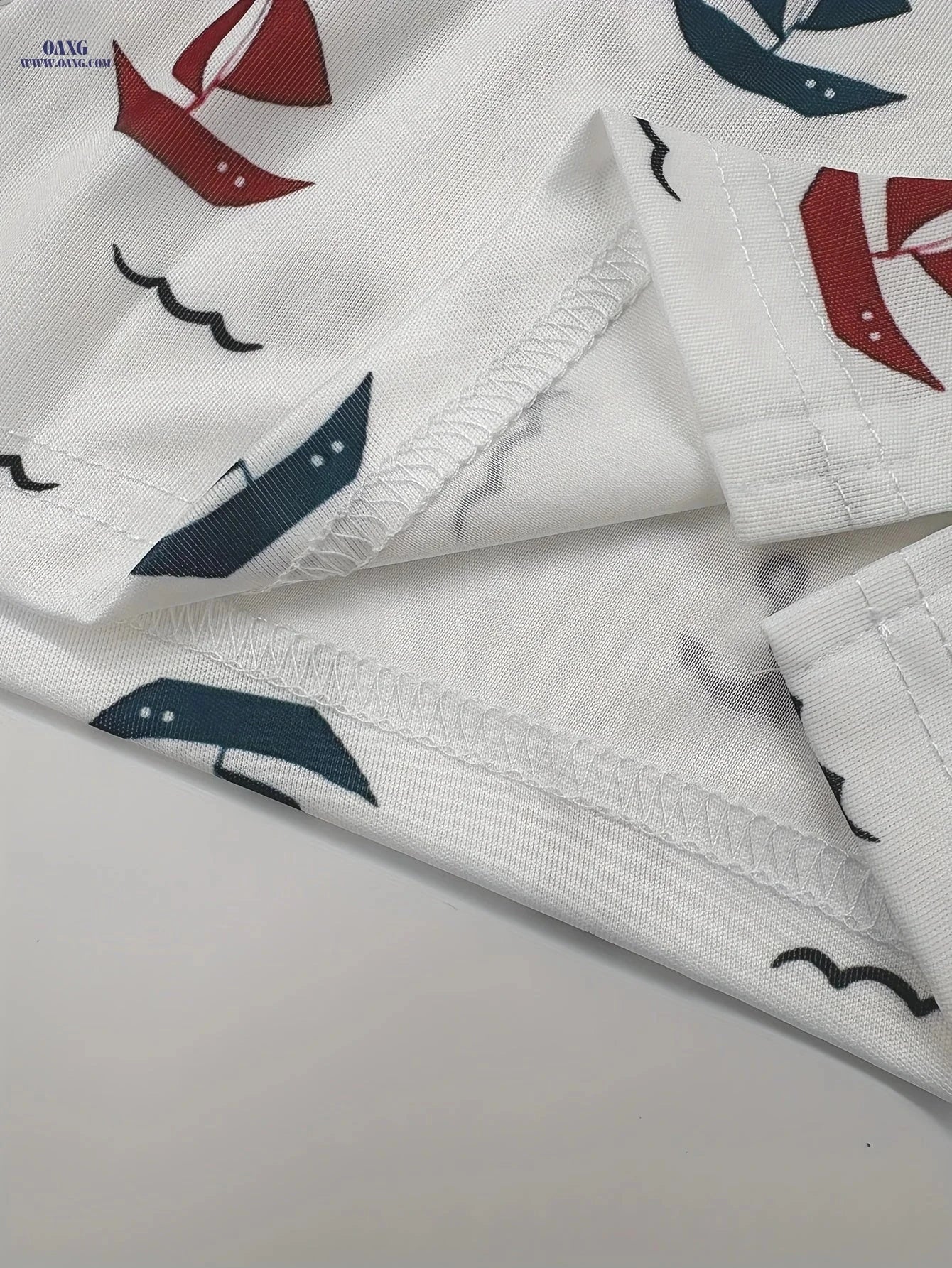 Men's Drawstring Boat Anchor Trunks - Casual Summer Swimwear   OAXG 