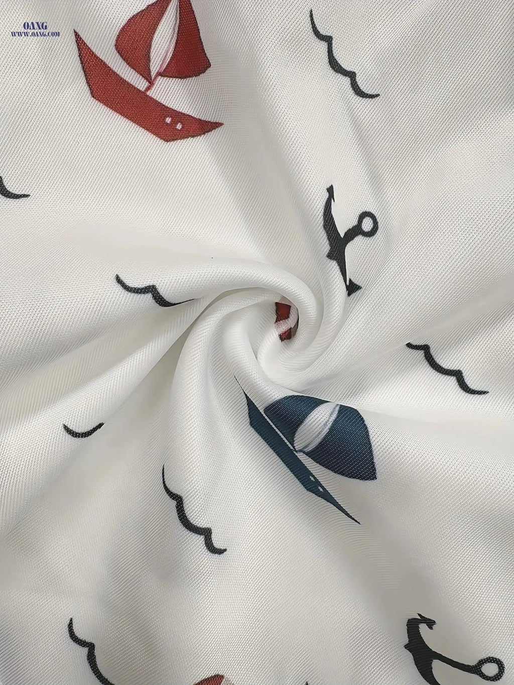 Men's Drawstring Boat Anchor Trunks - Casual Summer Swimwear   OAXG 