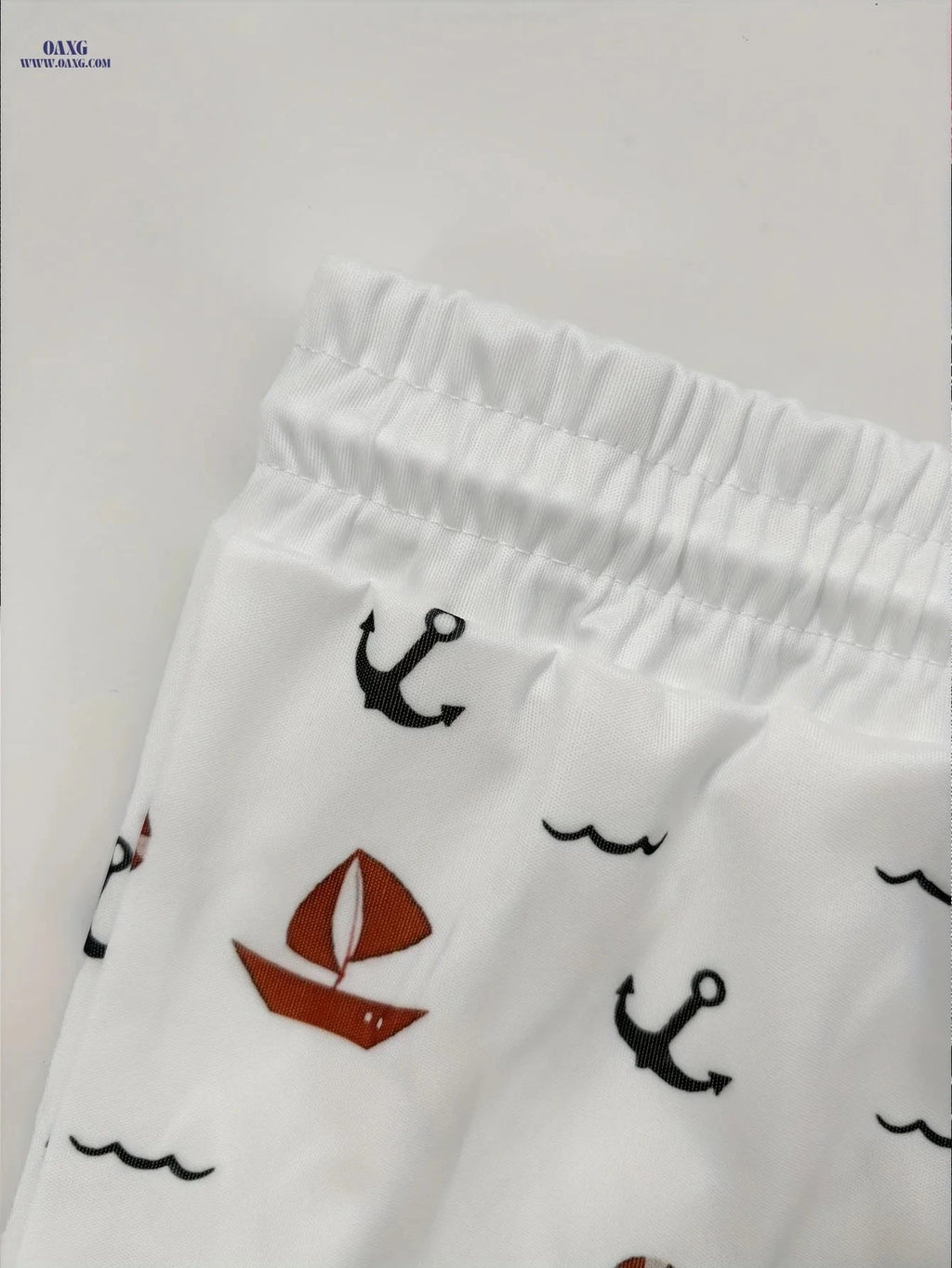 Men's Drawstring Boat Anchor Trunks - Casual Summer Swimwear   OAXG 