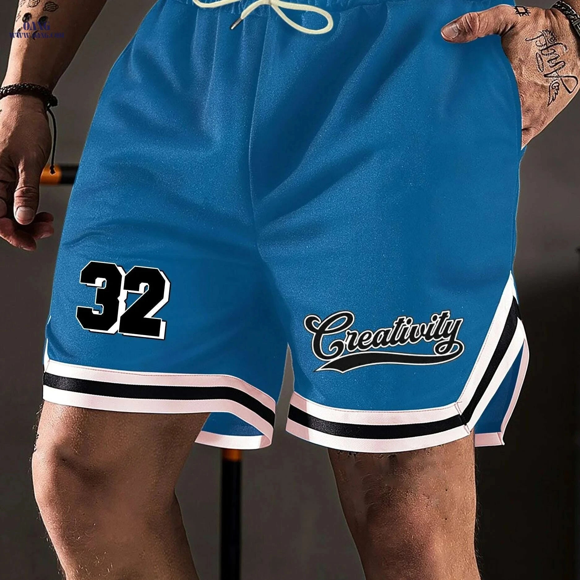 Men's Drawstring Pants - Comfy Casual Print Shorts for Summer   OAXG 