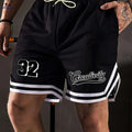 Men's Drawstring Pants - Comfy Casual Print Shorts for Summer   OAXG Black / S