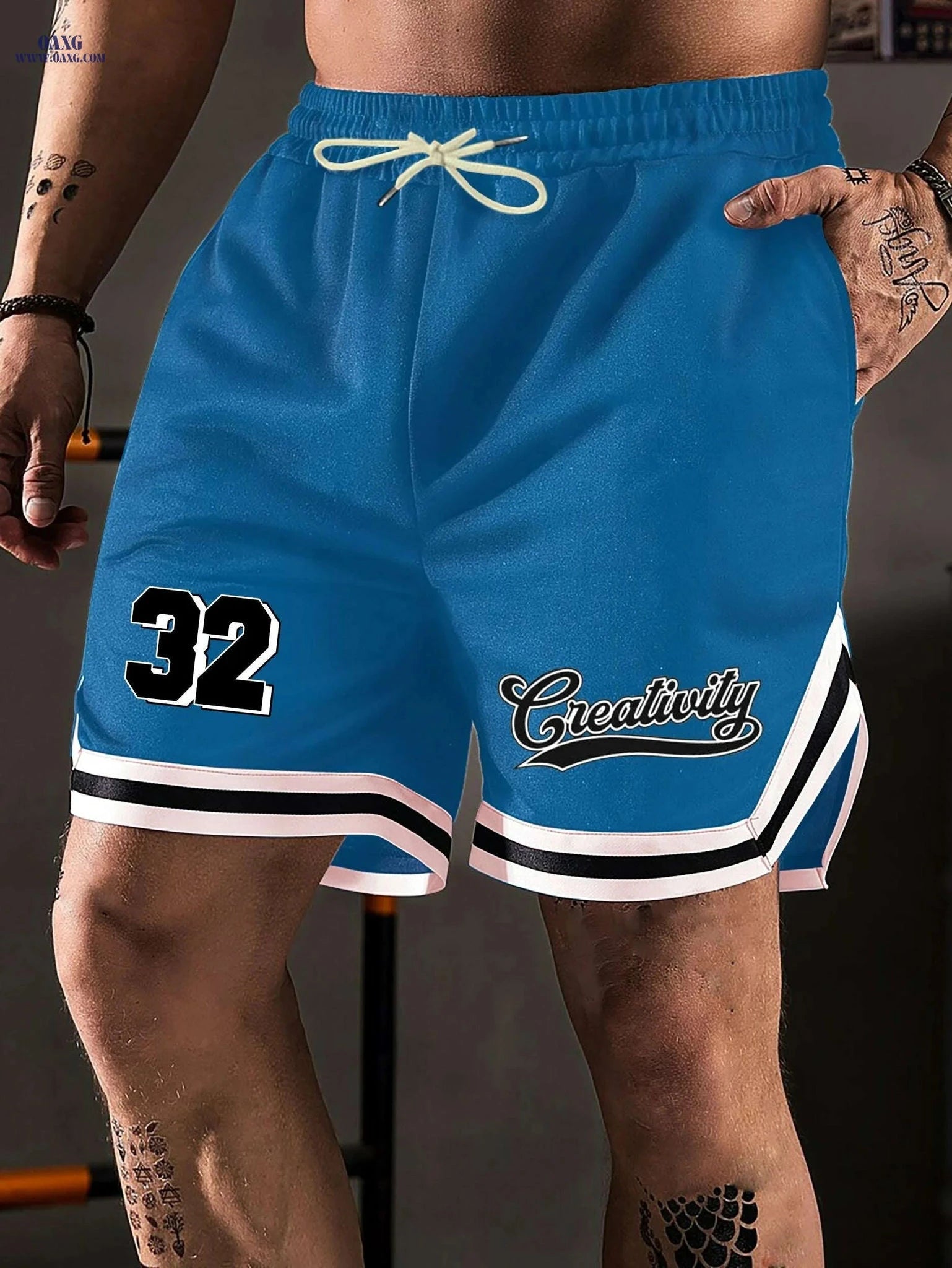 Men's Drawstring Pants - Comfy Casual Print Shorts for Summer   OAXG 